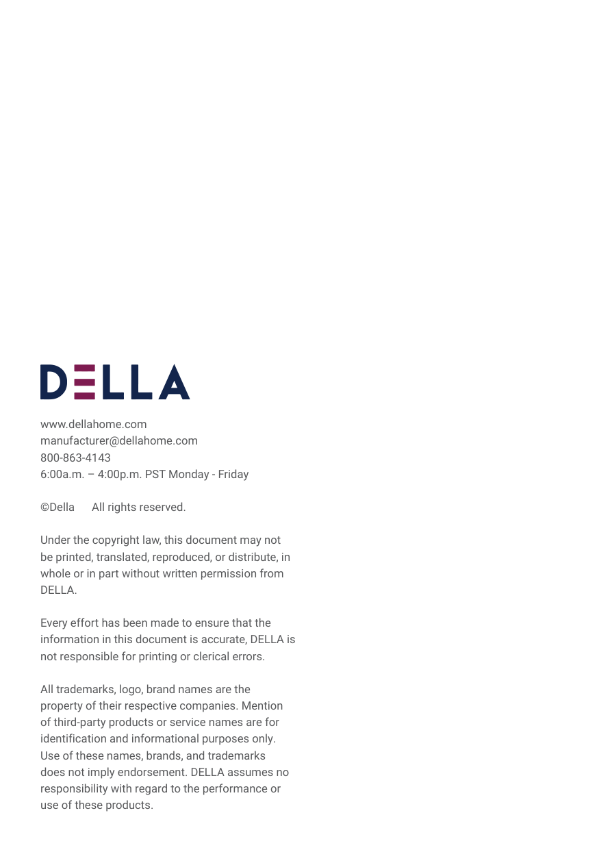 Manual page 40 — Della error E4