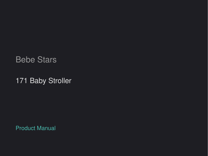 Bebe Stars 171 Baby Stroller manual