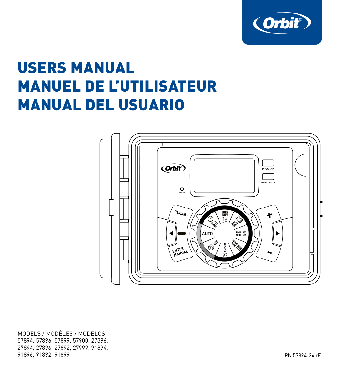 Orbit 27894 Sprinkler Timer manual