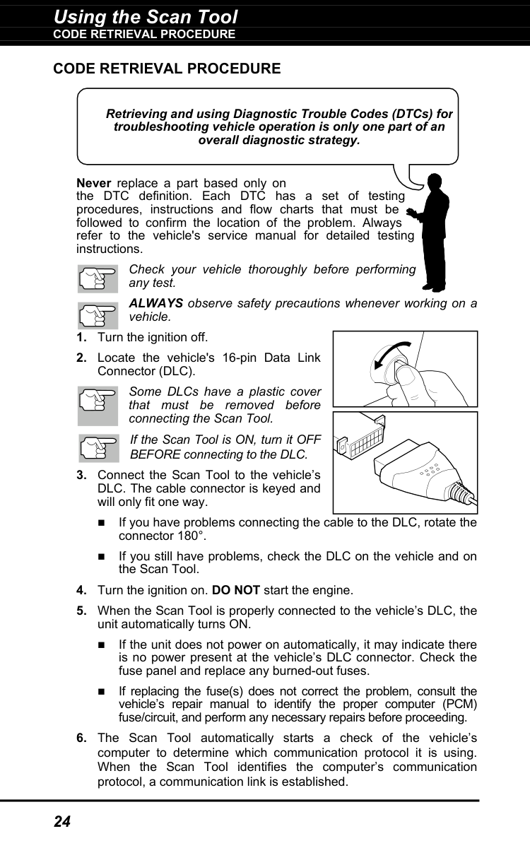 Manual page 26 — Innova error Communication Error