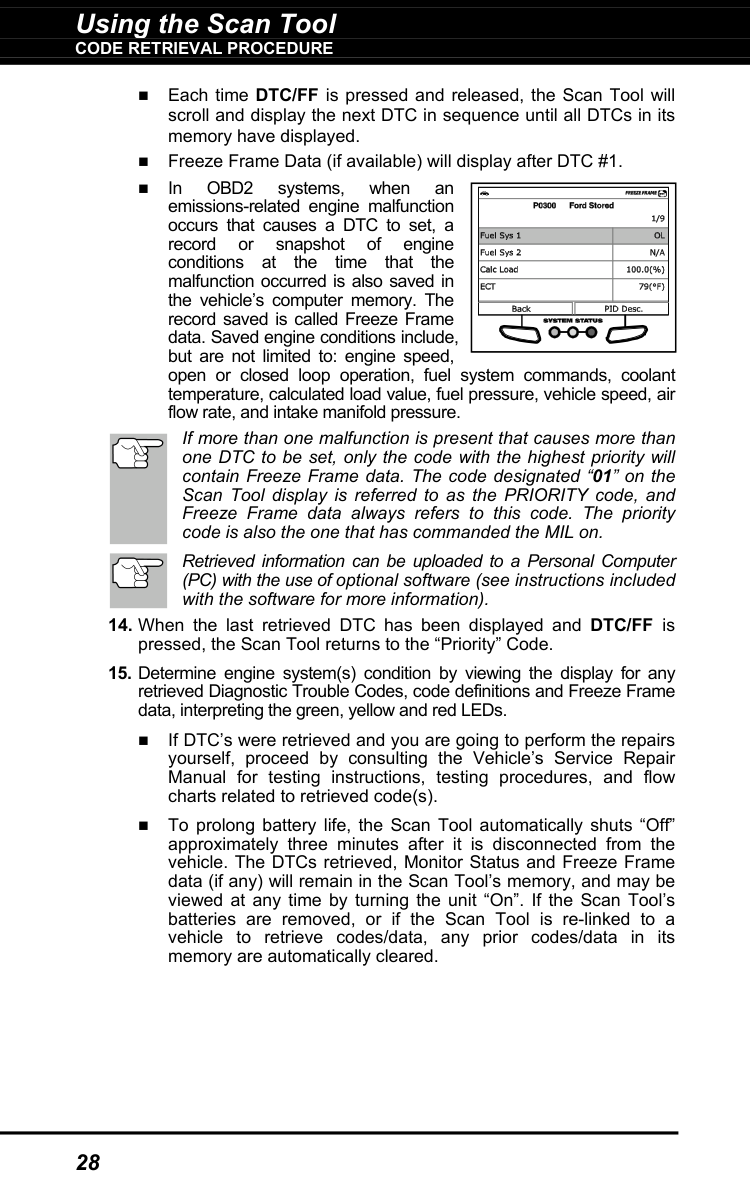 Manual page 30 — Innova error No OEM Enhanced DTC's are presently stored