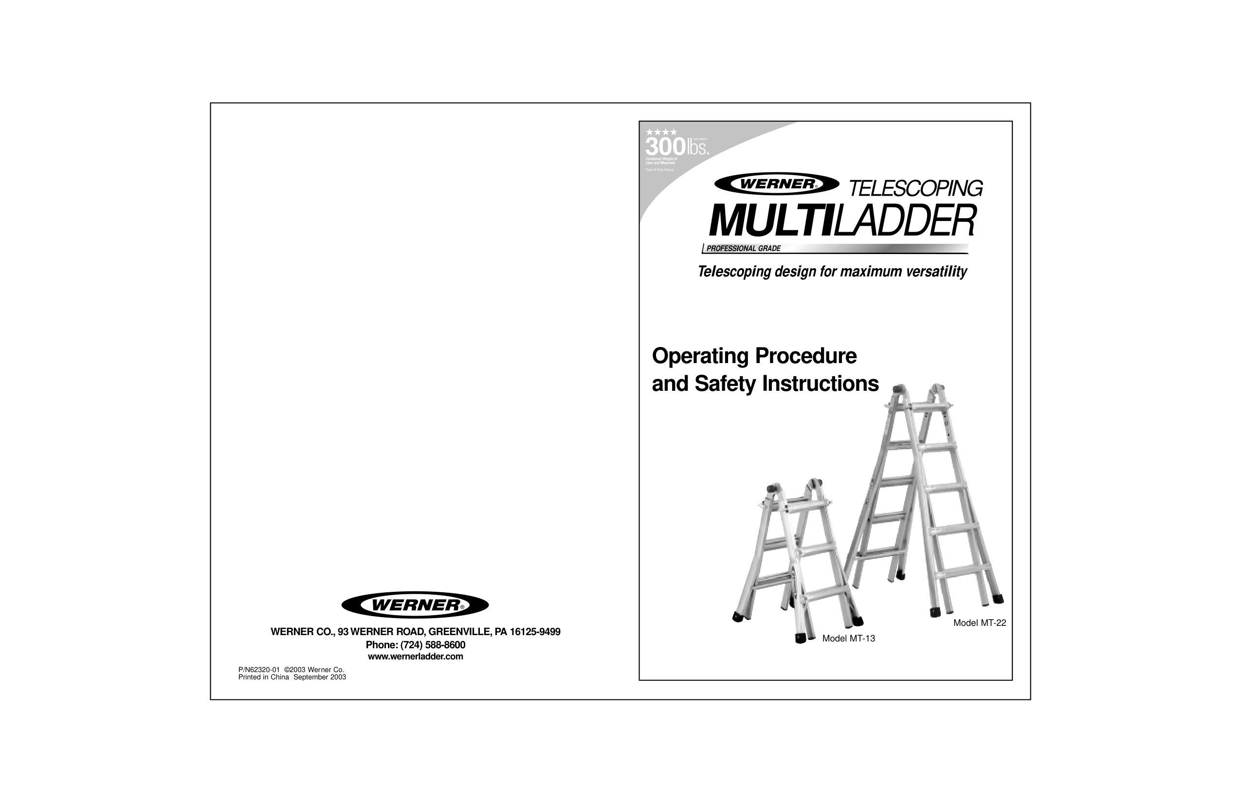 Parkside 75012 Multi Purpose Ladder manual