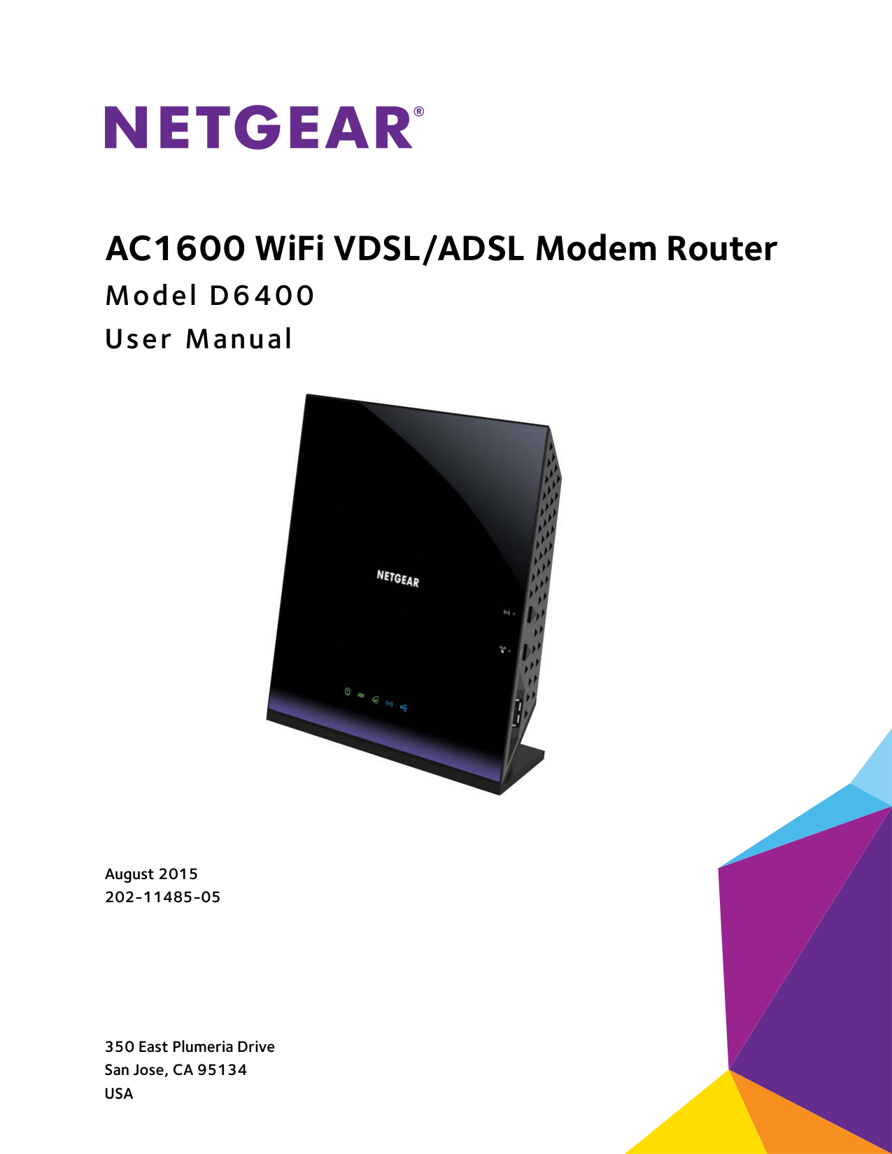 Netgear Ac1600 Modem Router manual