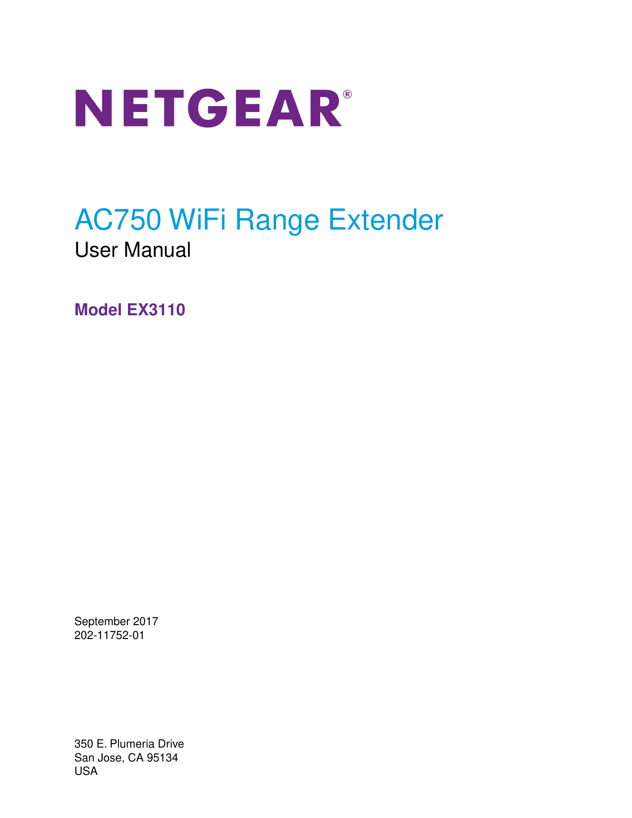 Netgear Ac750 Range Extender manual