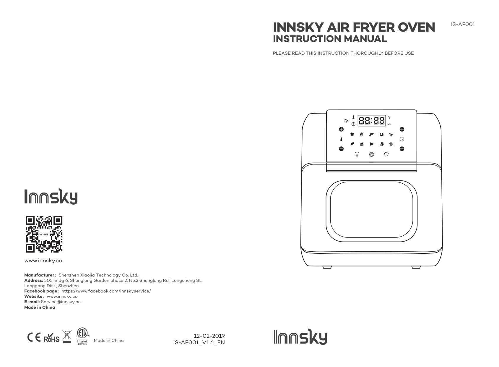 Innsky Air Fryer Manual 3