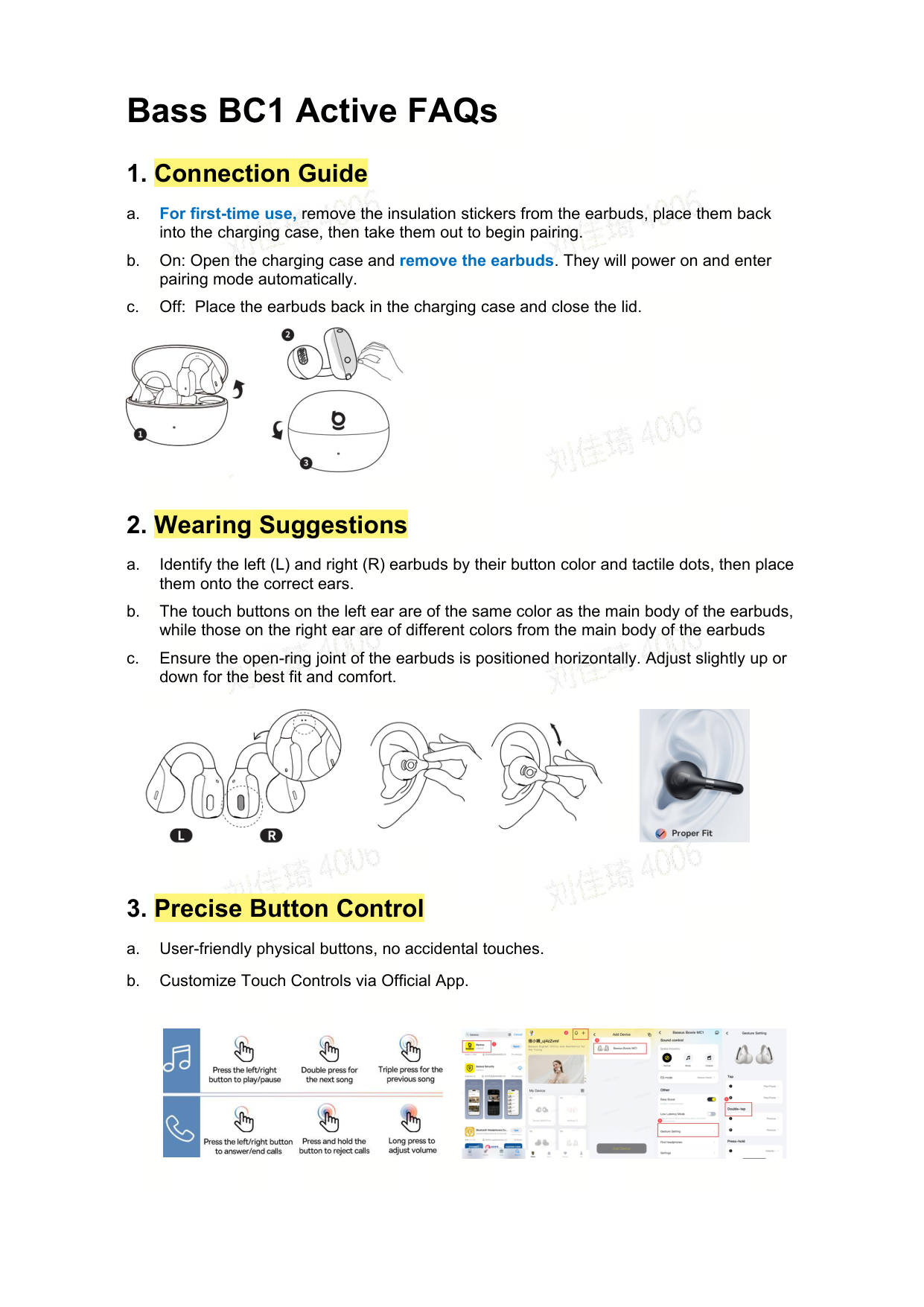 Baseus Bd1 Bean Shaped Bluetooth Earbuds