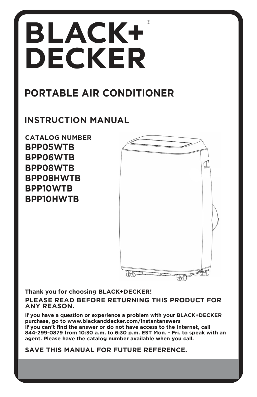 Black & Decker Bxac40007gb Portable Premium Air Conditioner