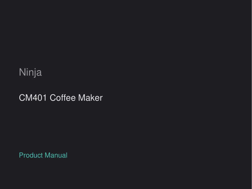 Ninja Brew System CM401 Coffee Maker