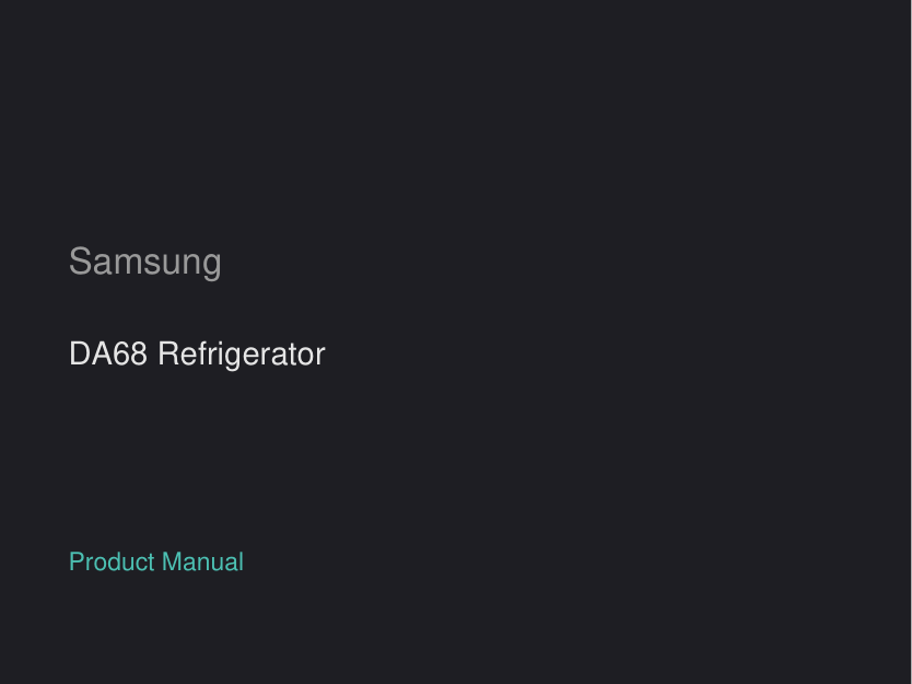 Samsung DA68 Refrigerator