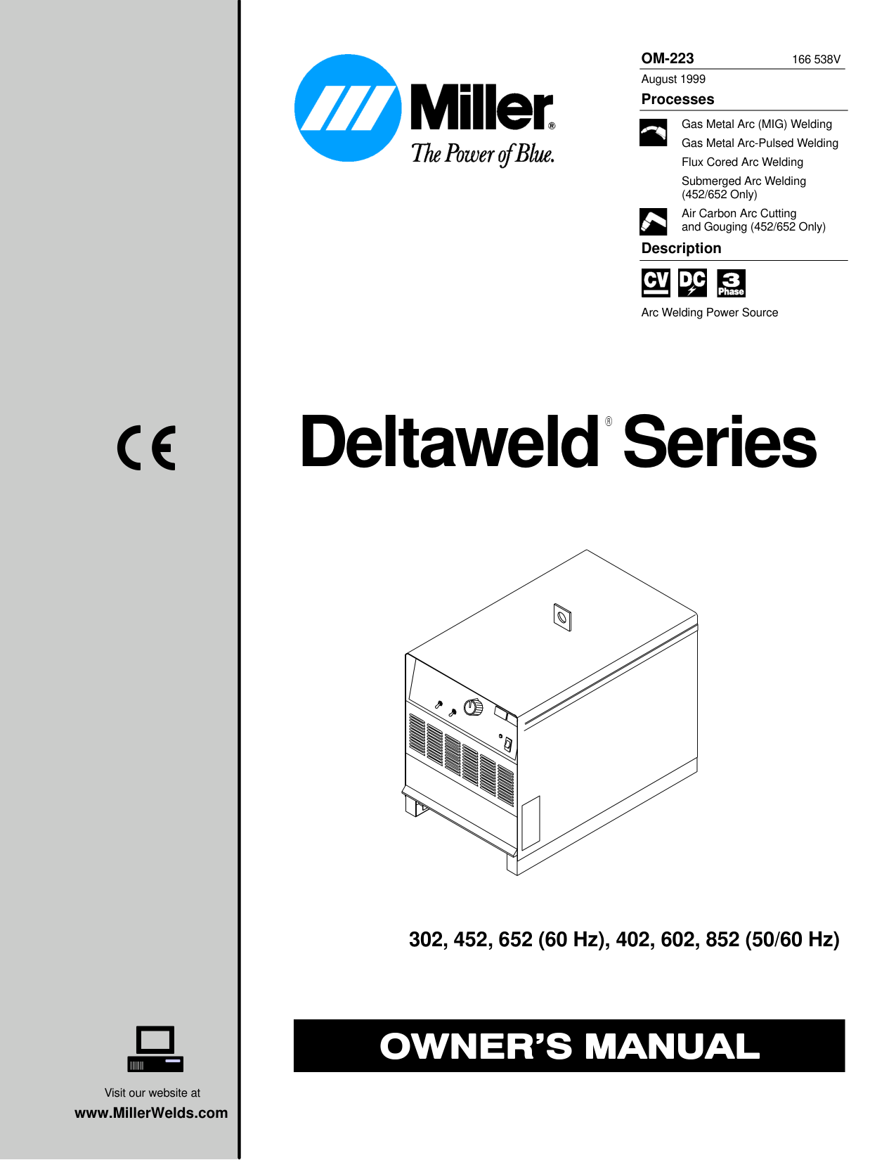 Miller Deltaweld 452 Welder manual