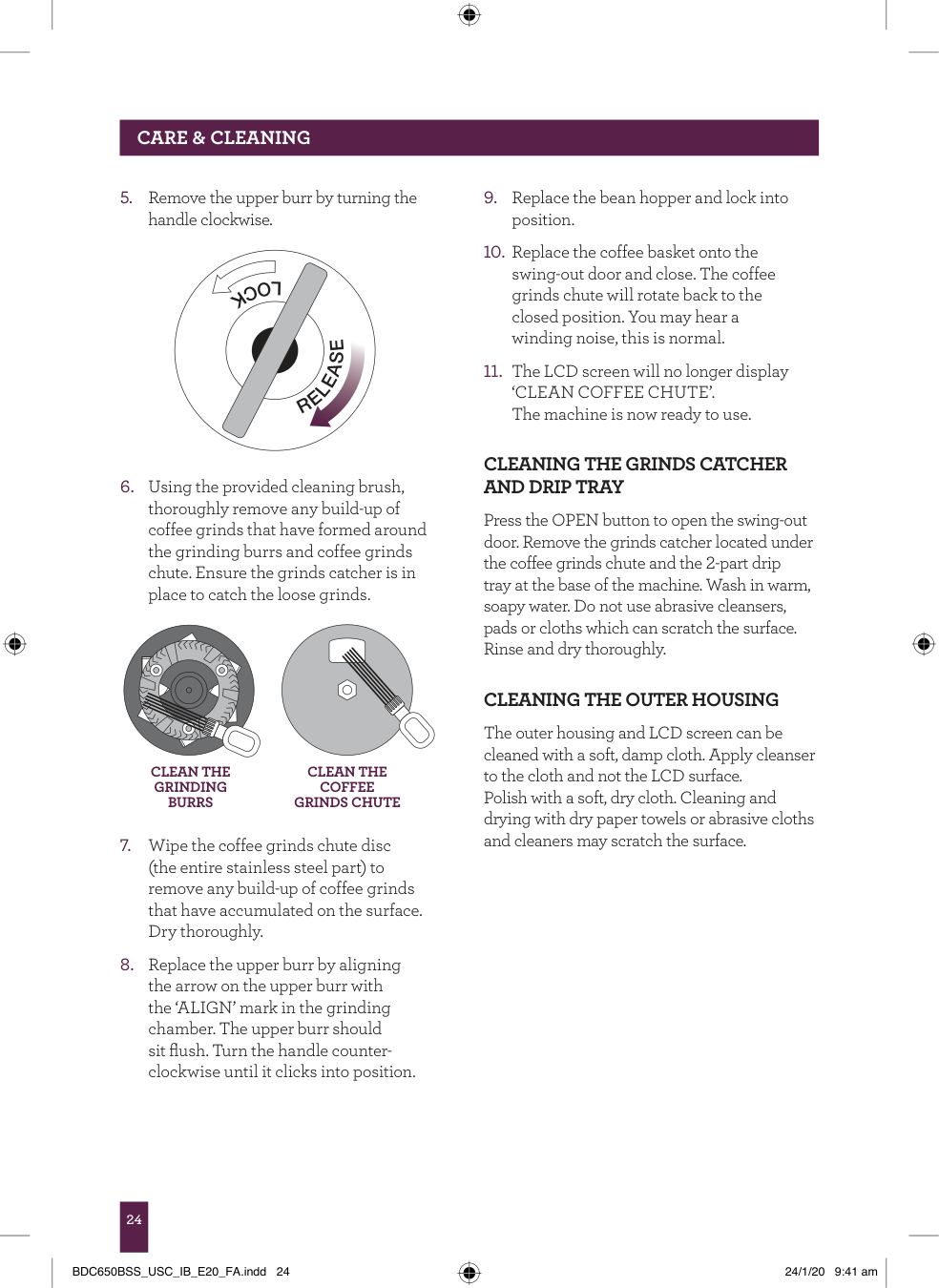Manual page 25 — Breville error dESC