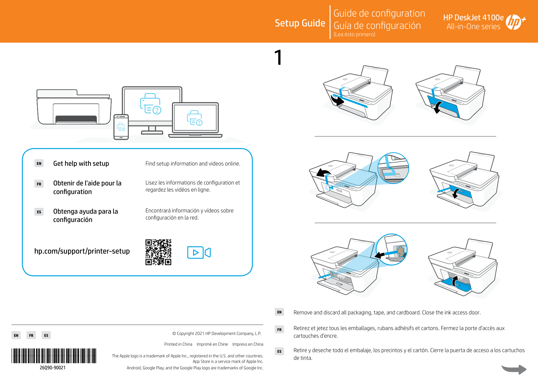 HP DeskJet 4100E All-in-One Printer manual