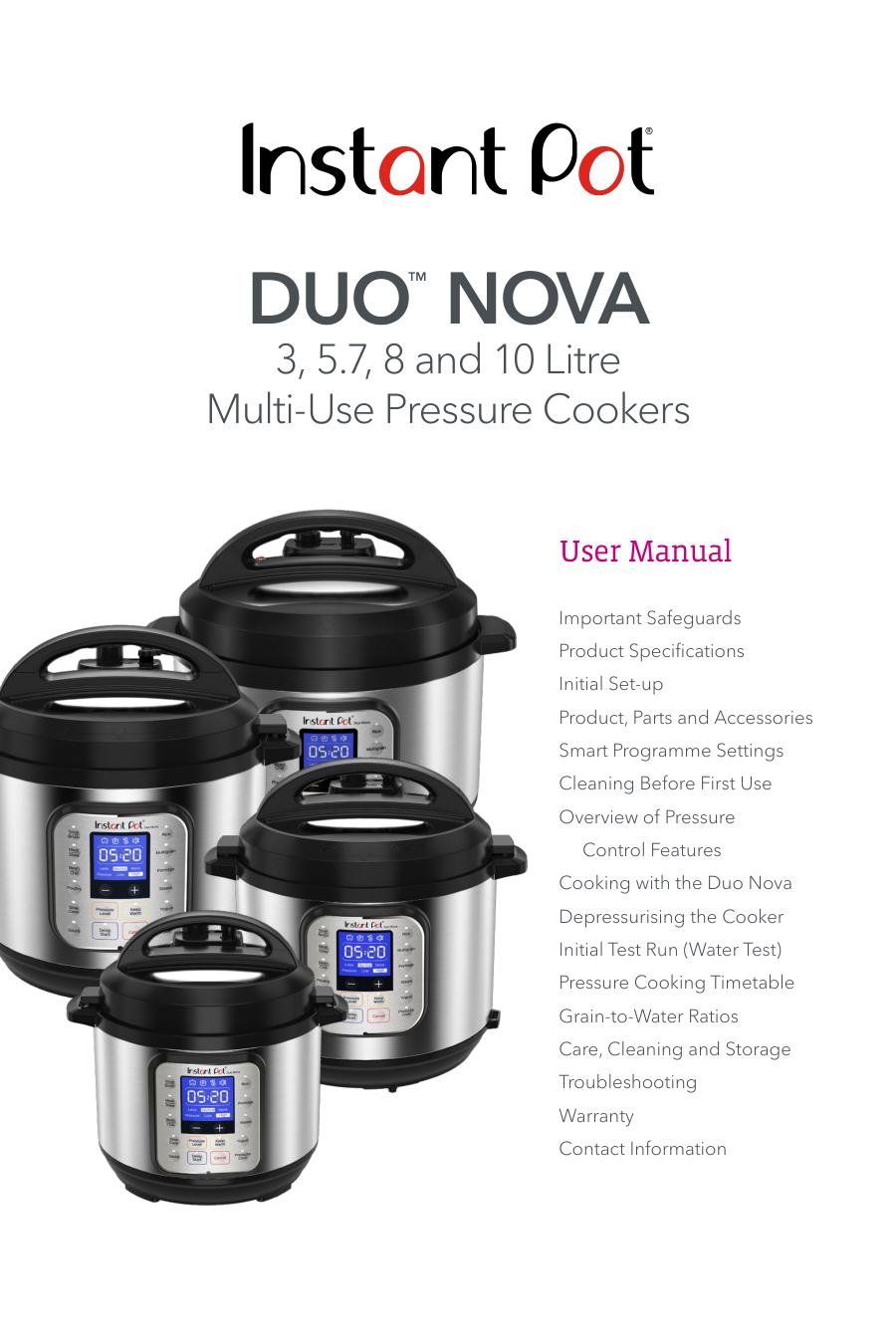 Instant Pot Duo Nova manual