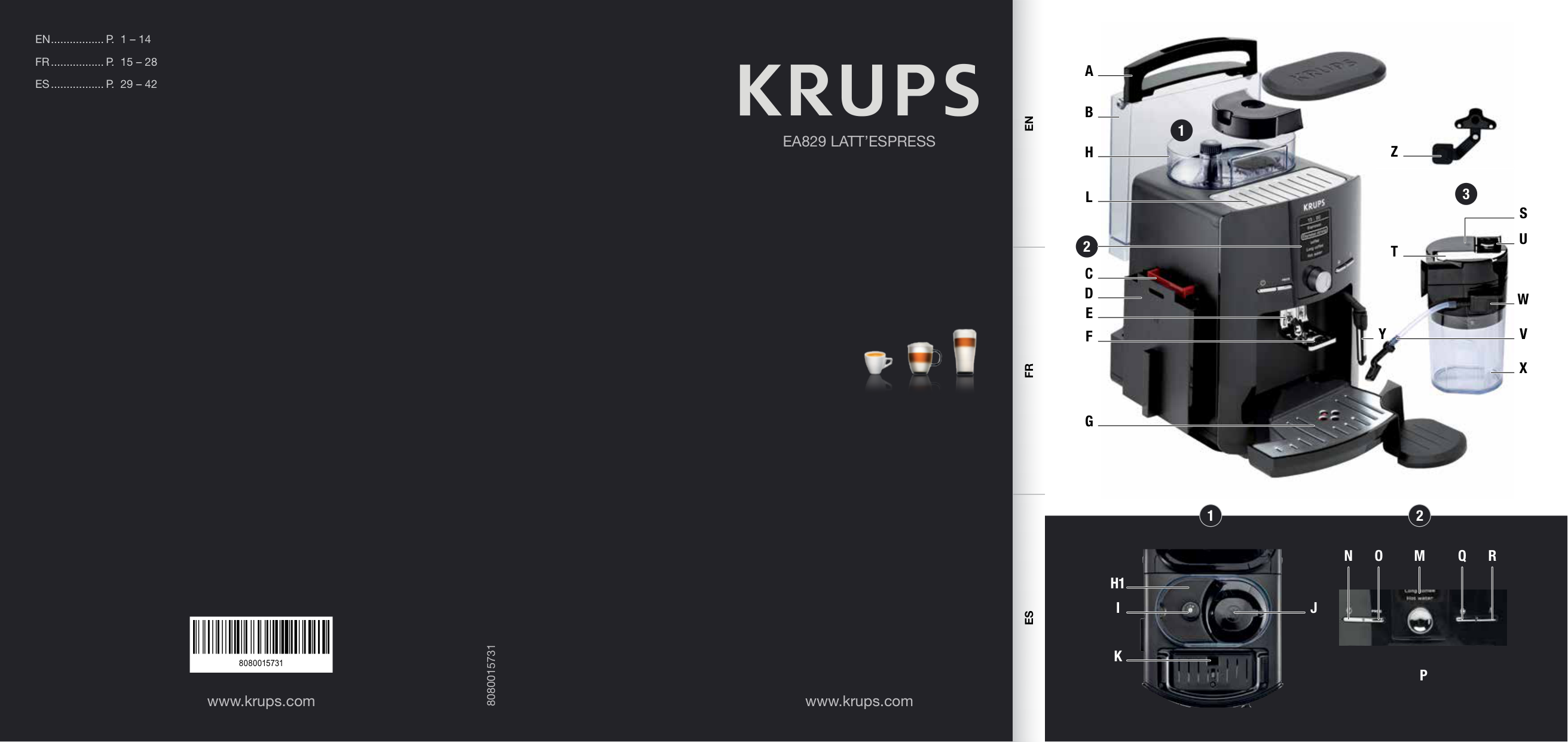 Krups Ea81 Series Espresseria Automatic Coffee Machine