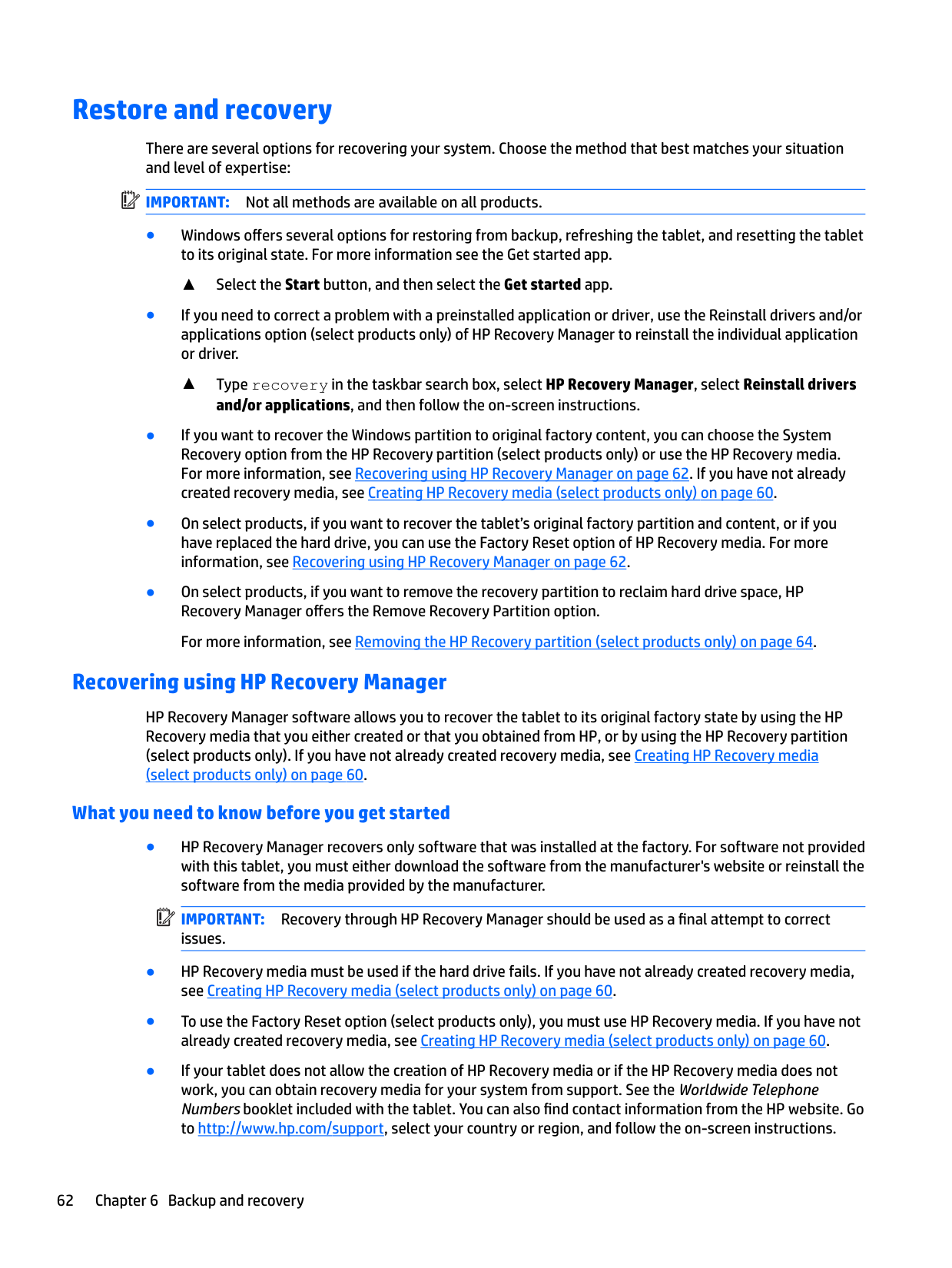 Manual page 70 — HP error Failure ID code