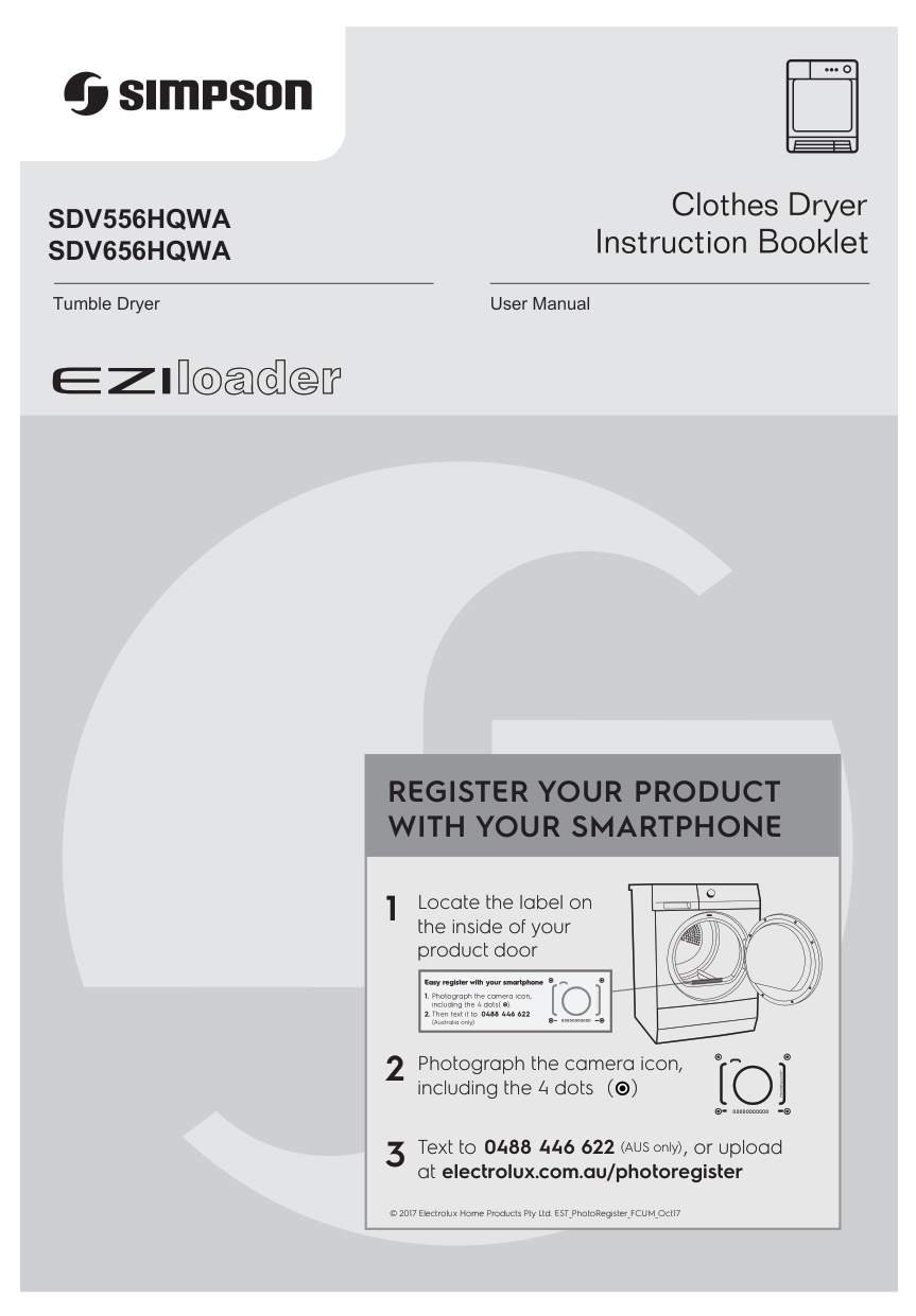 Simpson Ezi Loader Clothes Dryer
