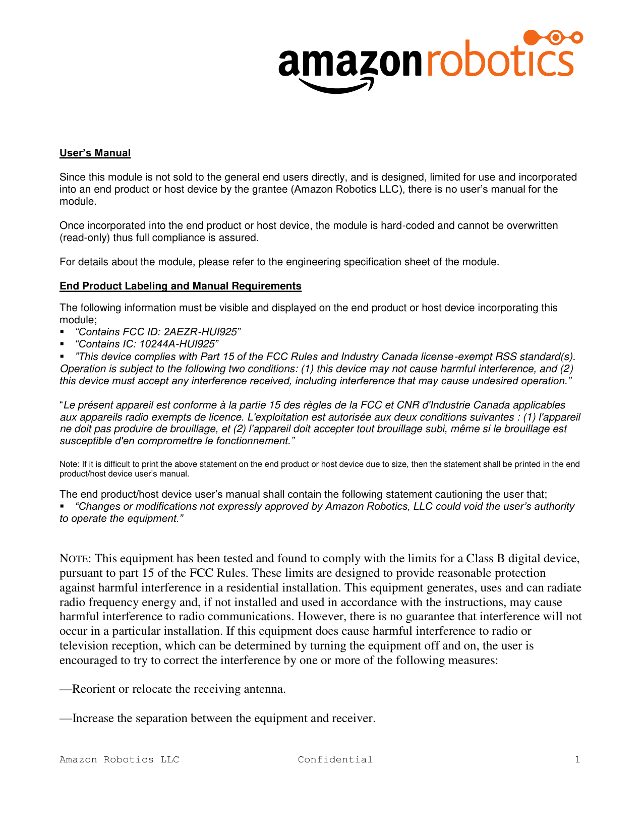 Amazon Factory Remote manual