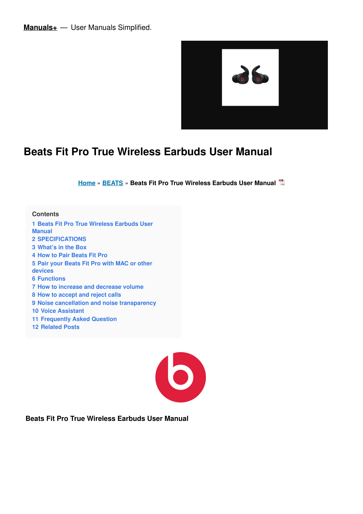 Beats Fit Pro True Wireless Earbuds