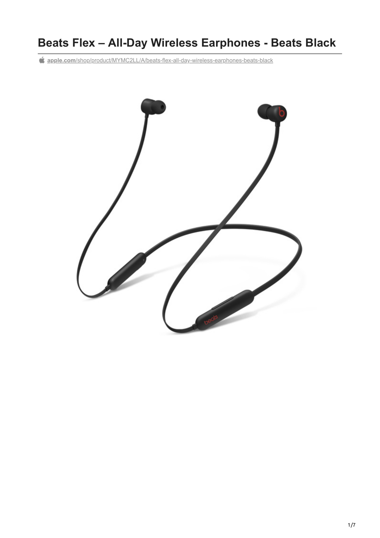Beats Flex Wireless Earphones manual
