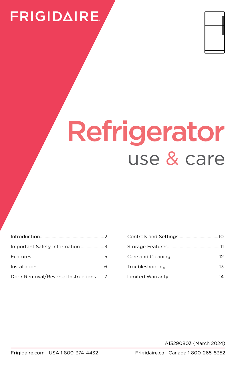 Frigidaire Refrigerator (53927356-User-Manual)