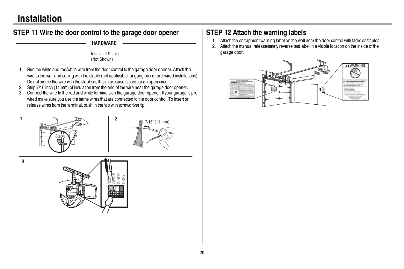 Manual page 21 — Chamberlain error Lights flash 10 times