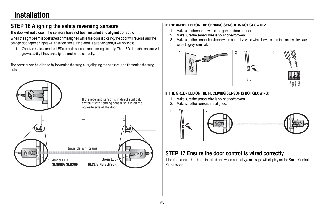 Manual page 27 — Chamberlain error Lights flash 5 times
