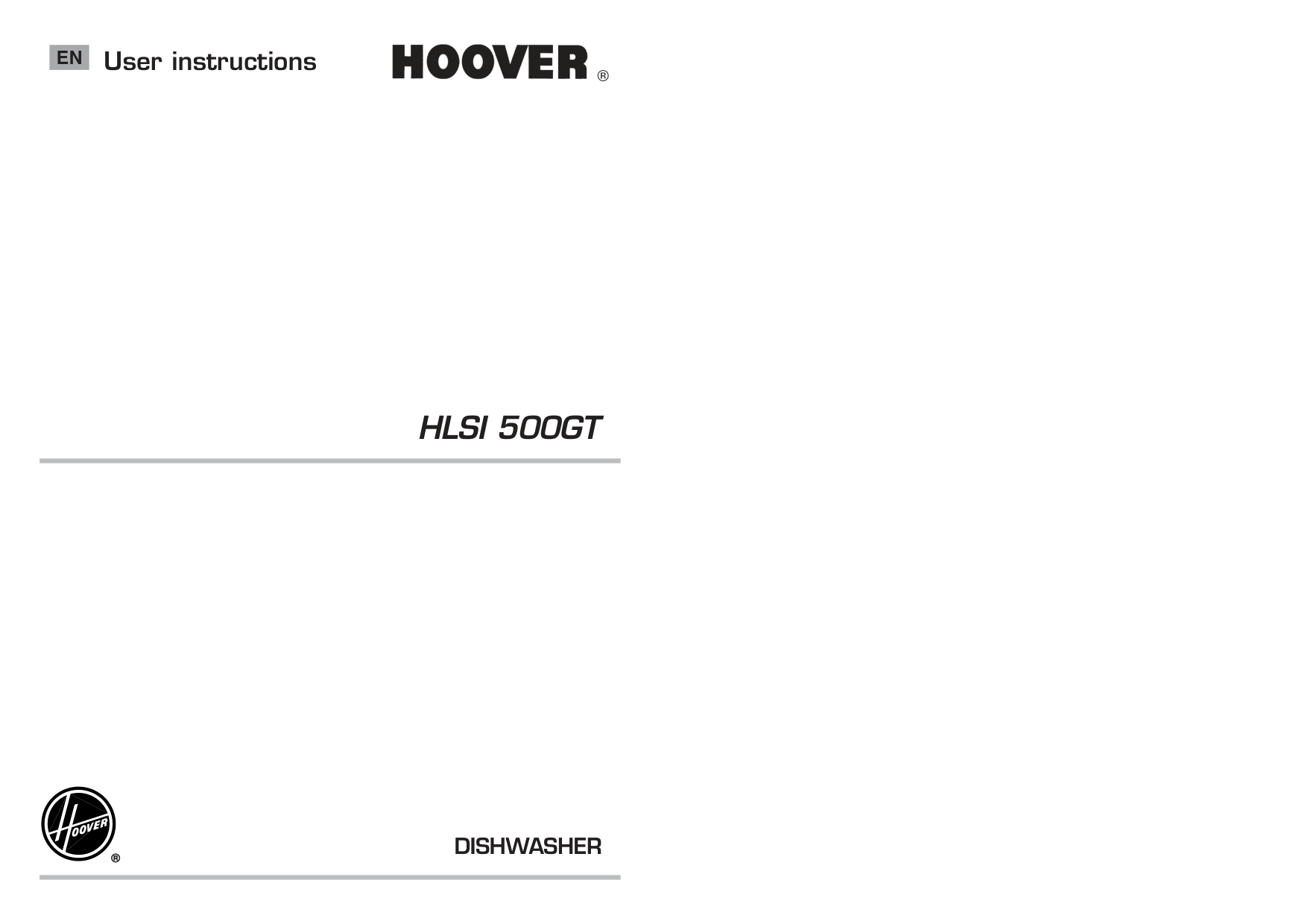 Hoover Hoover H Wash 500 Washing Machine Instructions