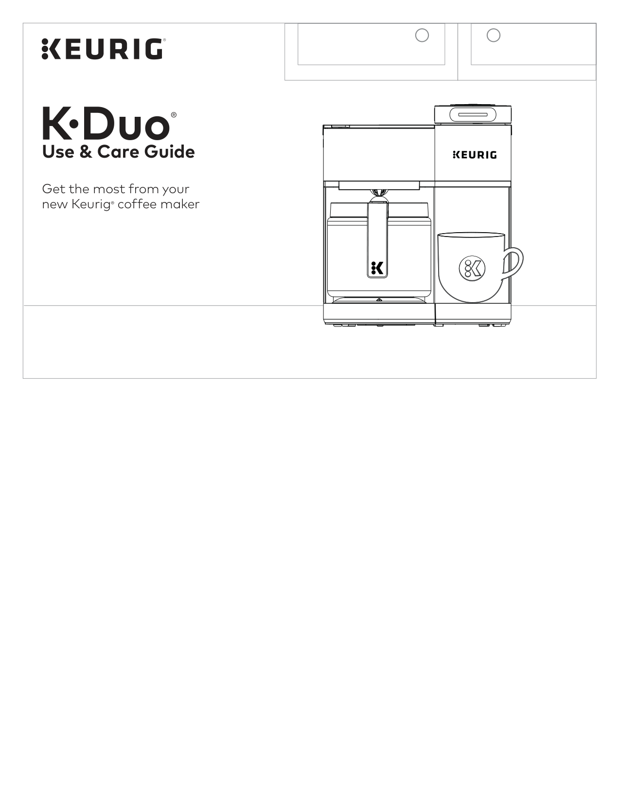 Keurig K-Duo Dual Brew Coffee Maker