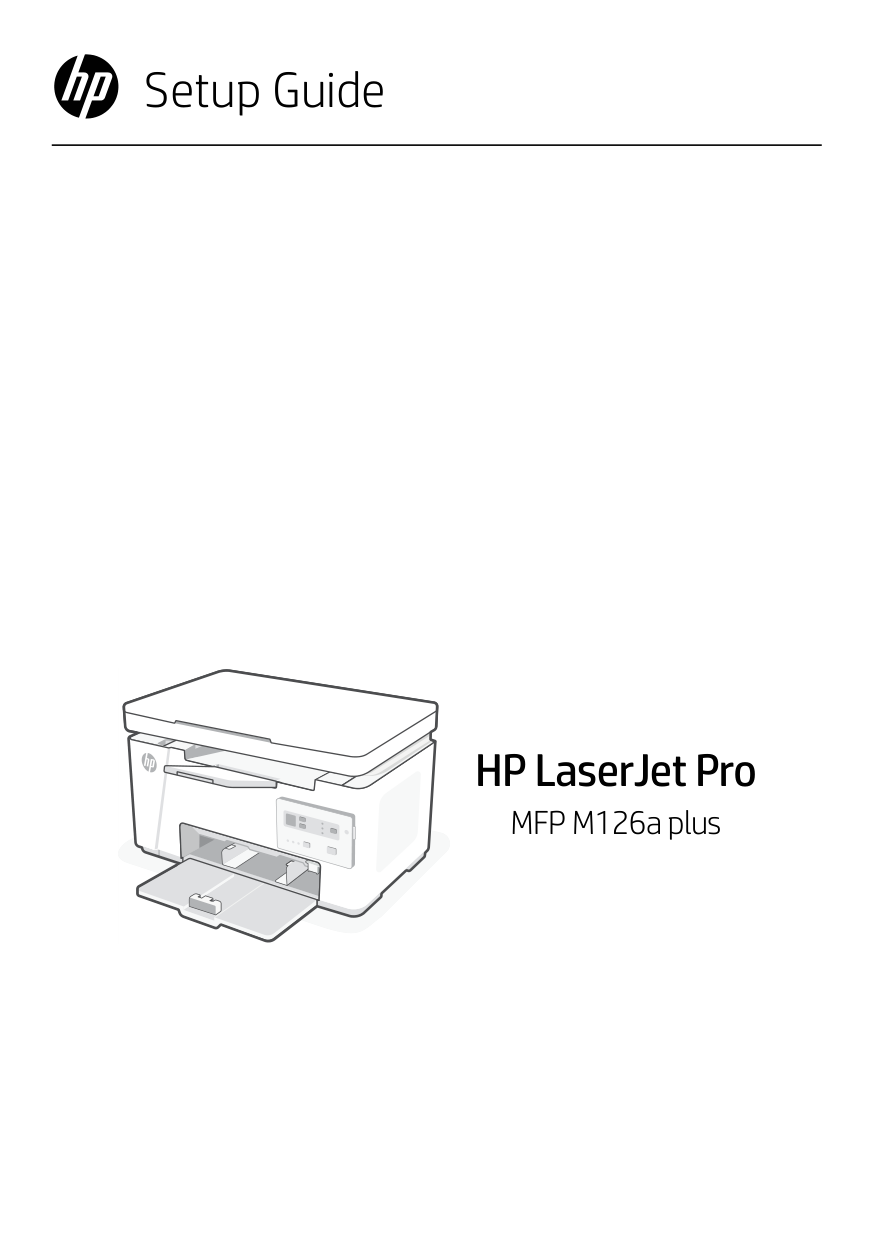 HP LaserJet Pro MFP M126 Plus Multifunction Printer manual