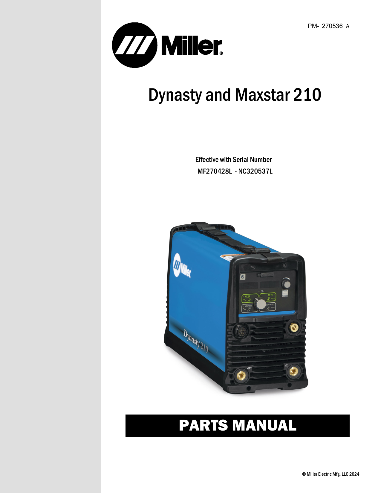 Miller Maxstar 210 manual