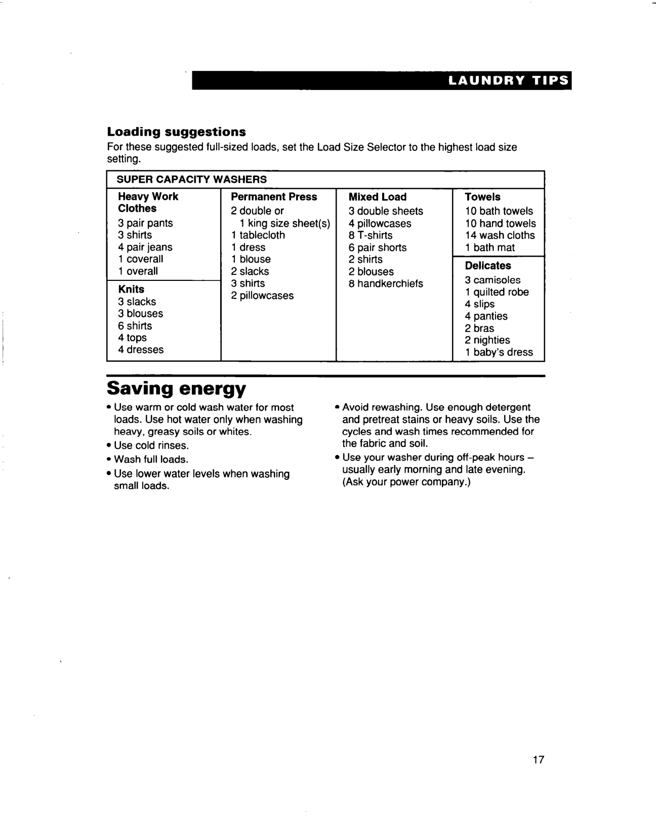 Manual page 17 — Maytag error Check Vent