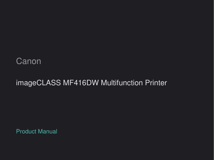 Canon imageCLASS MF416DW Multifunction Printer