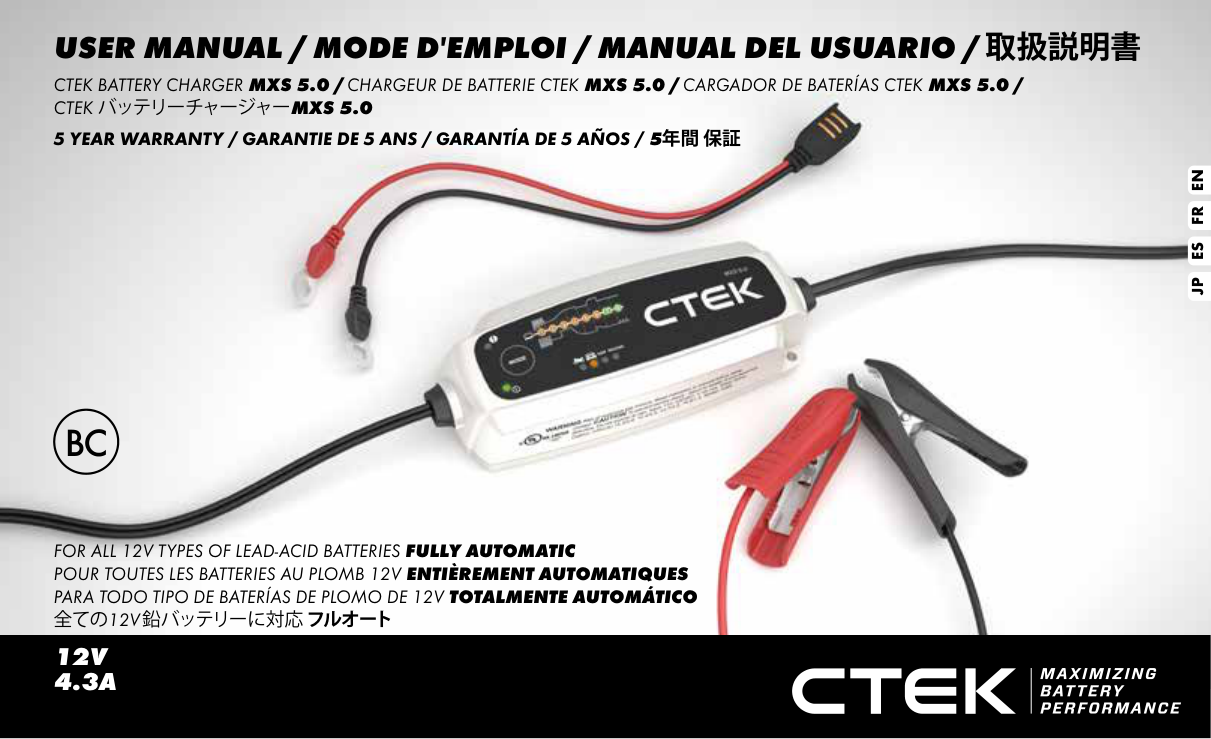 Ctek Mxs 5 0 Battery Charger