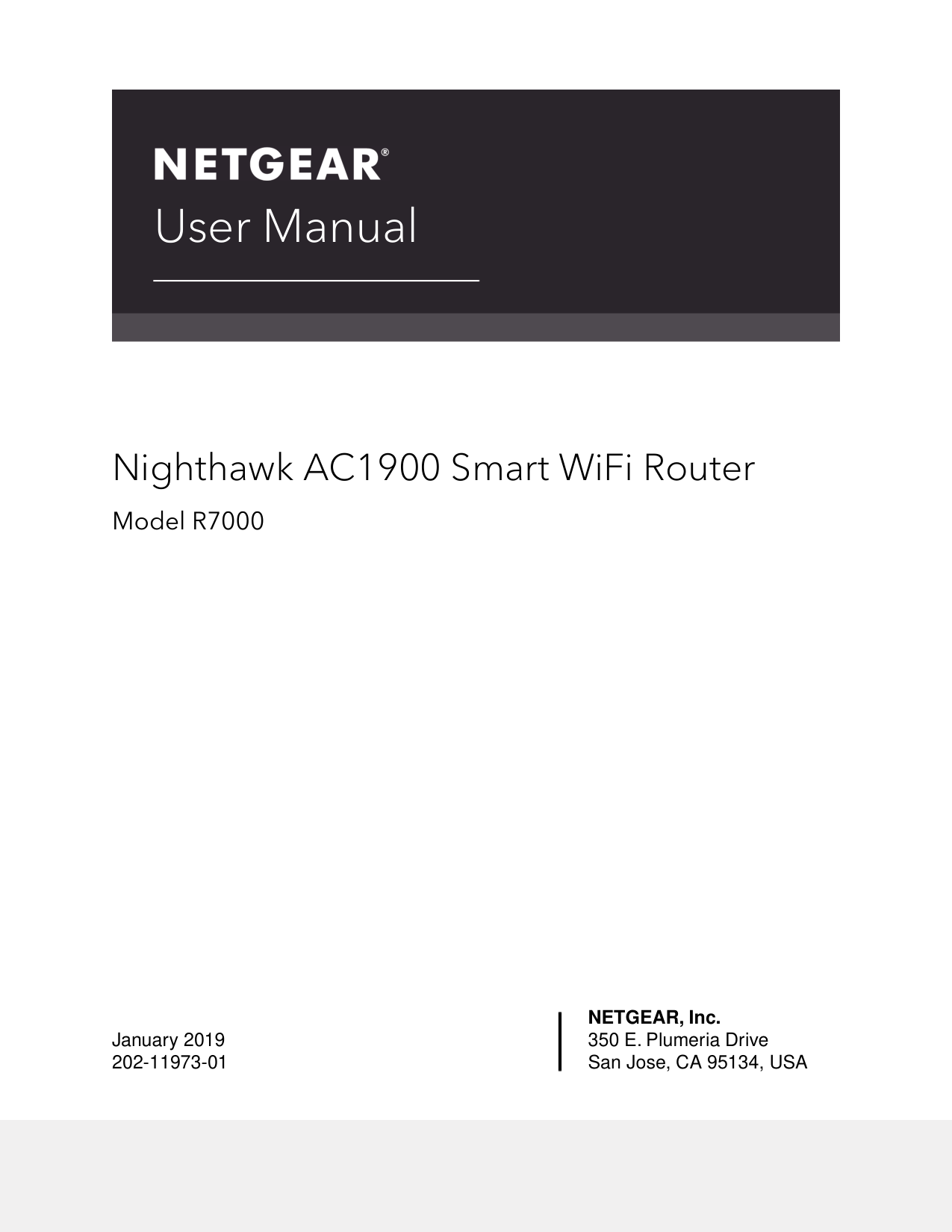 Netgear Nighthawk Router manual