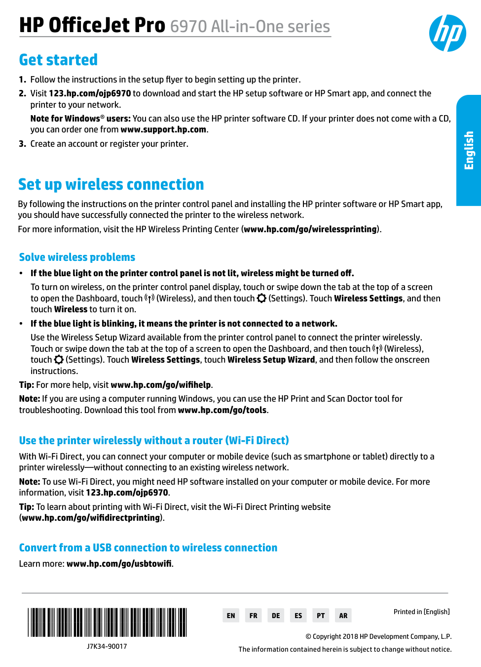 HP Officejet Pro 6970 All-in-One Printer manual