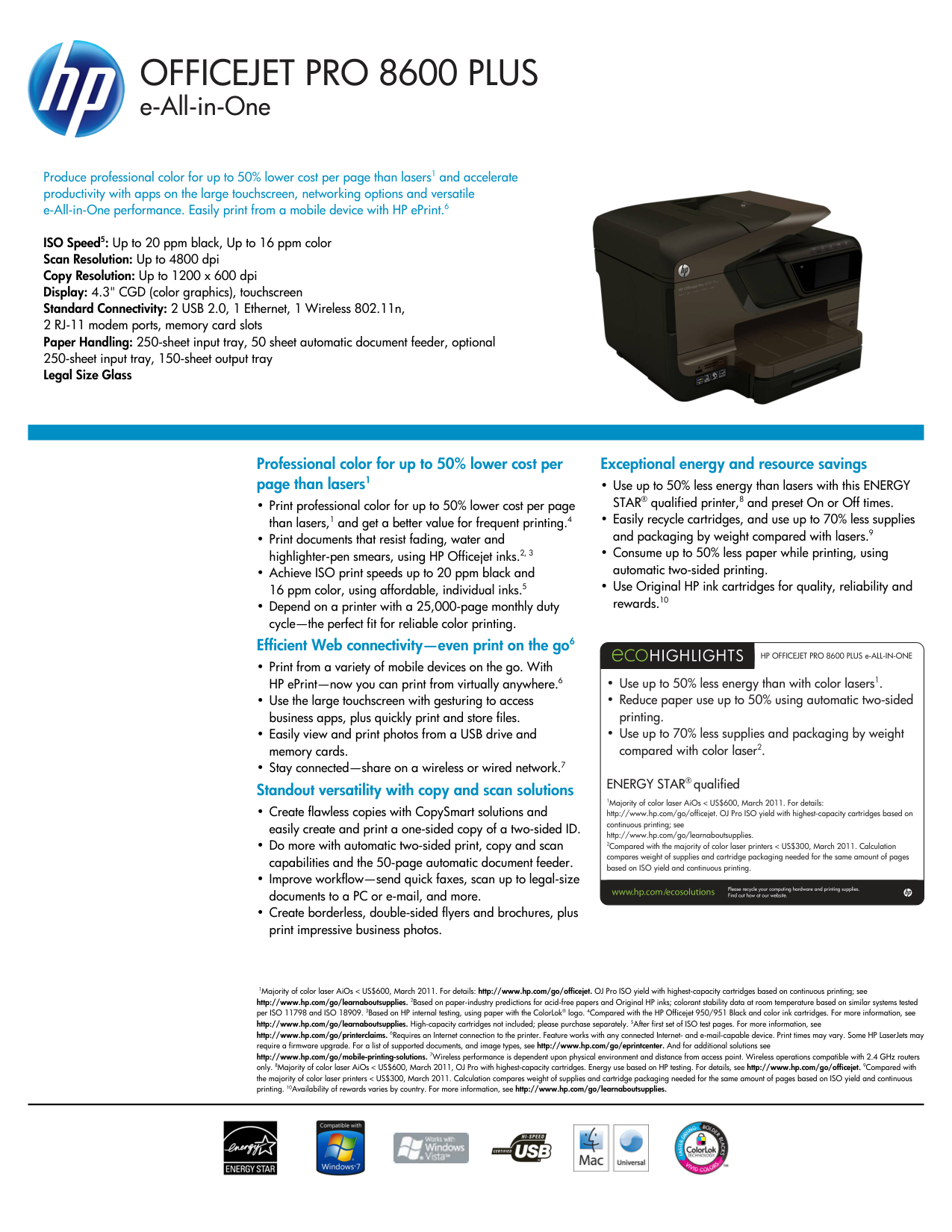 HP Officejet Pro 8600 Plus E All-in-One Printer Series N911 manual