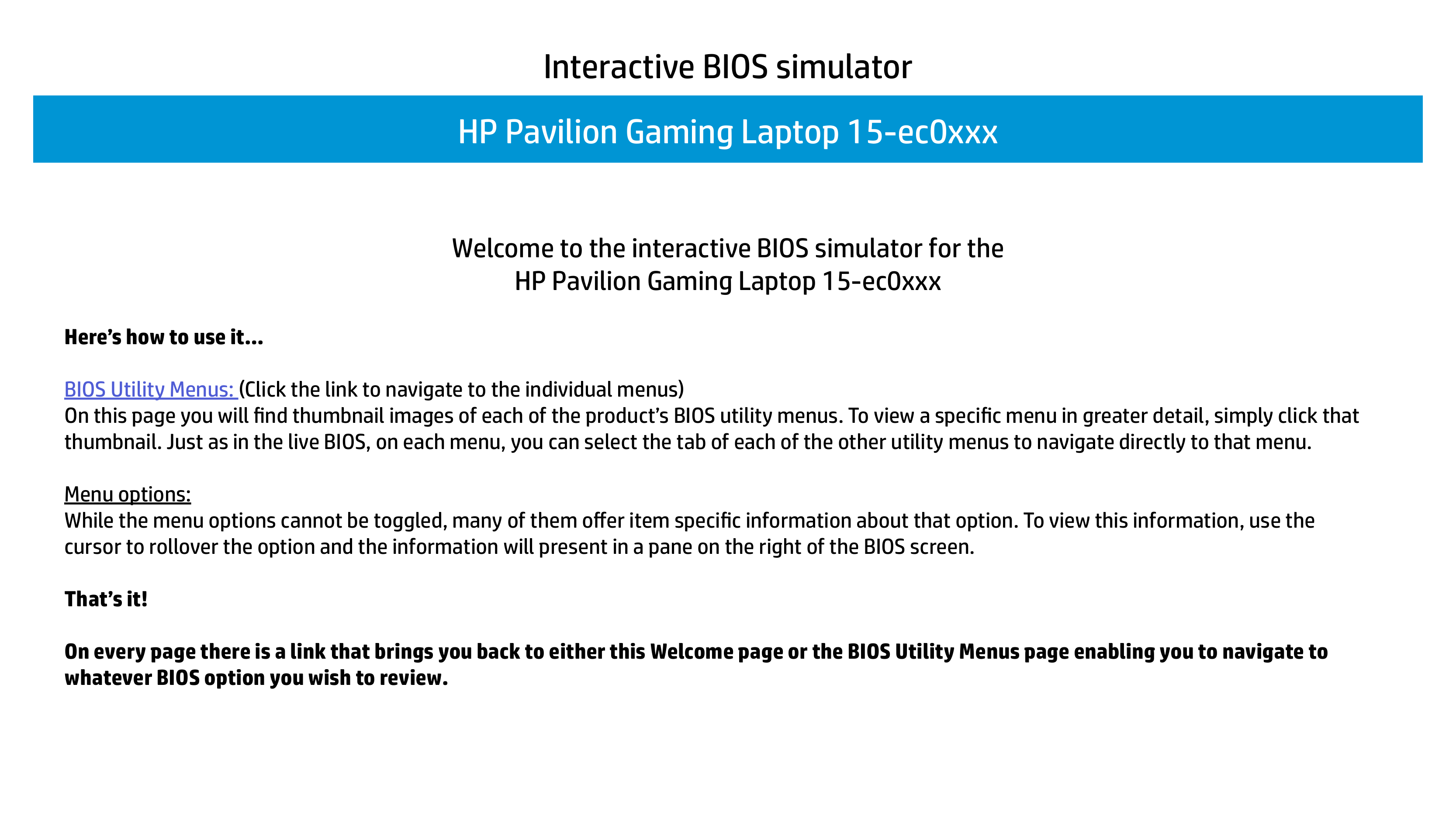HP Pavilion Gaming 15 Ec0000 Laptop PC