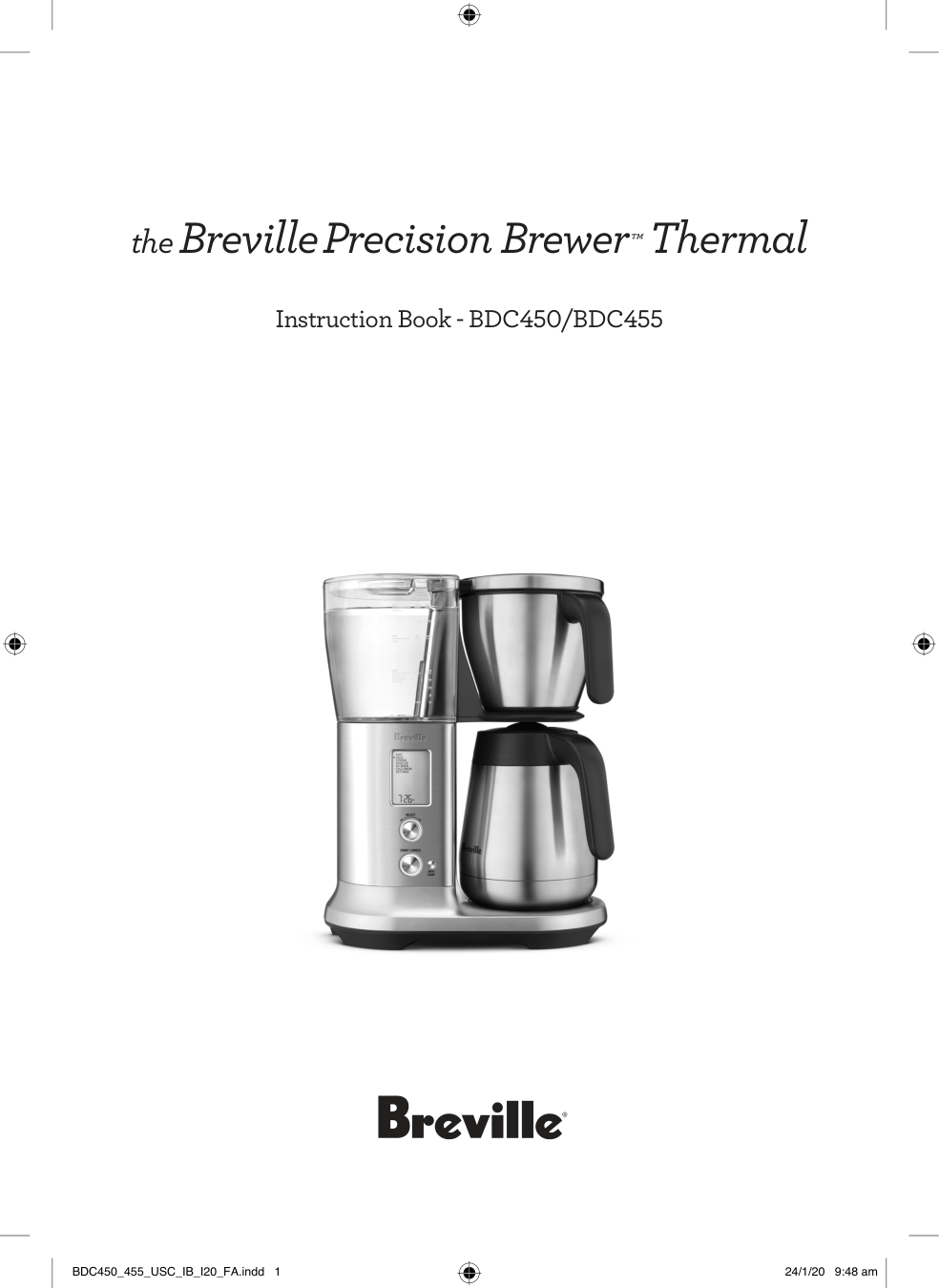 Breville Precision Brewer Coffee Maker manual