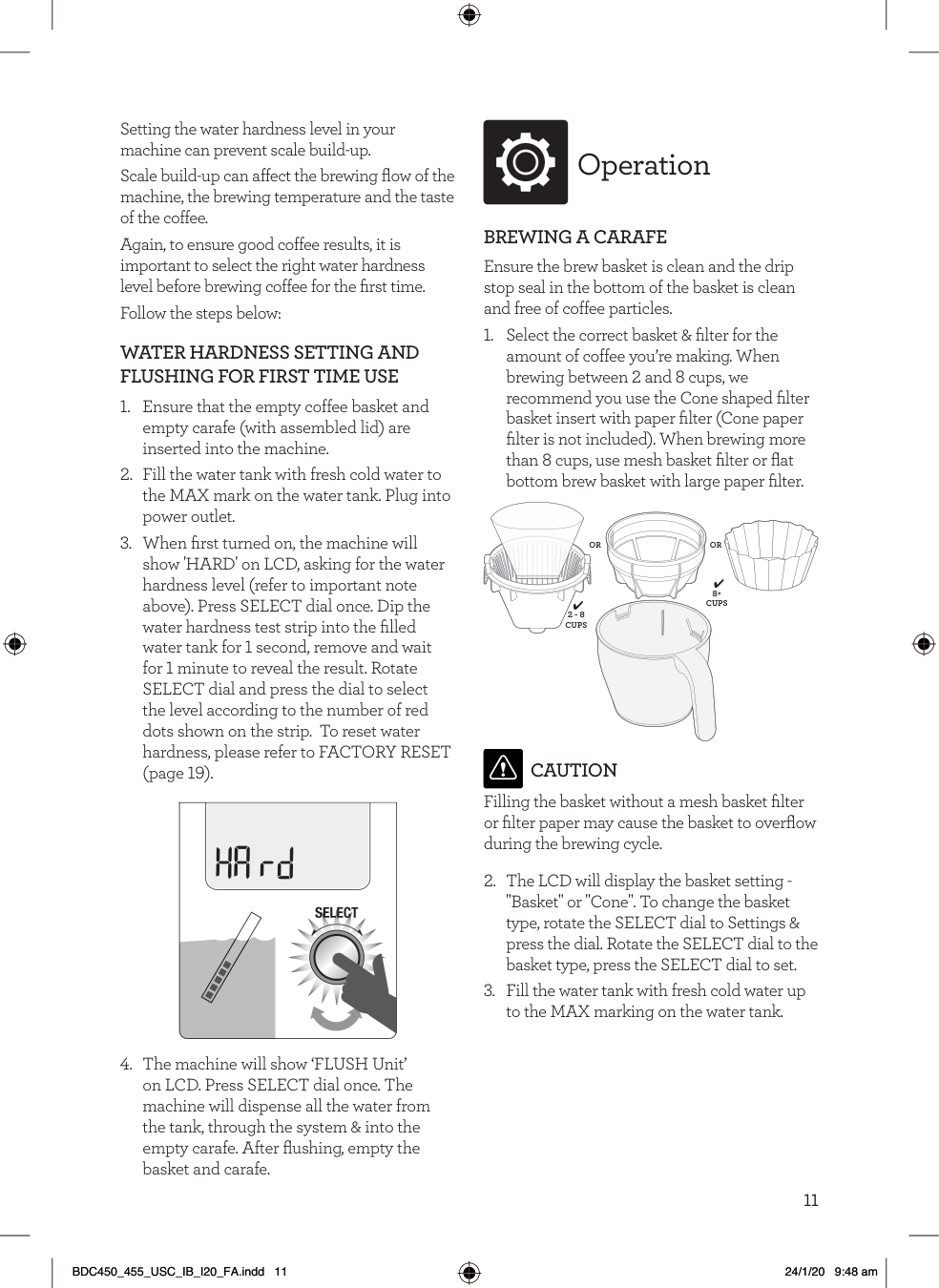 Manual page 11 — Breville error HArd