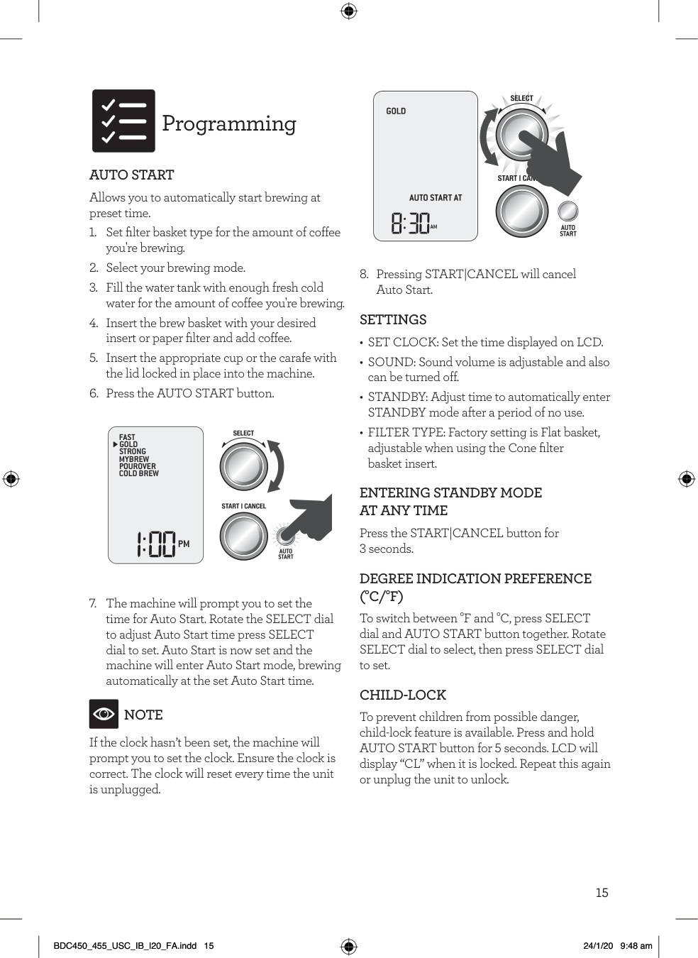 Manual page 15 — Breville error CL