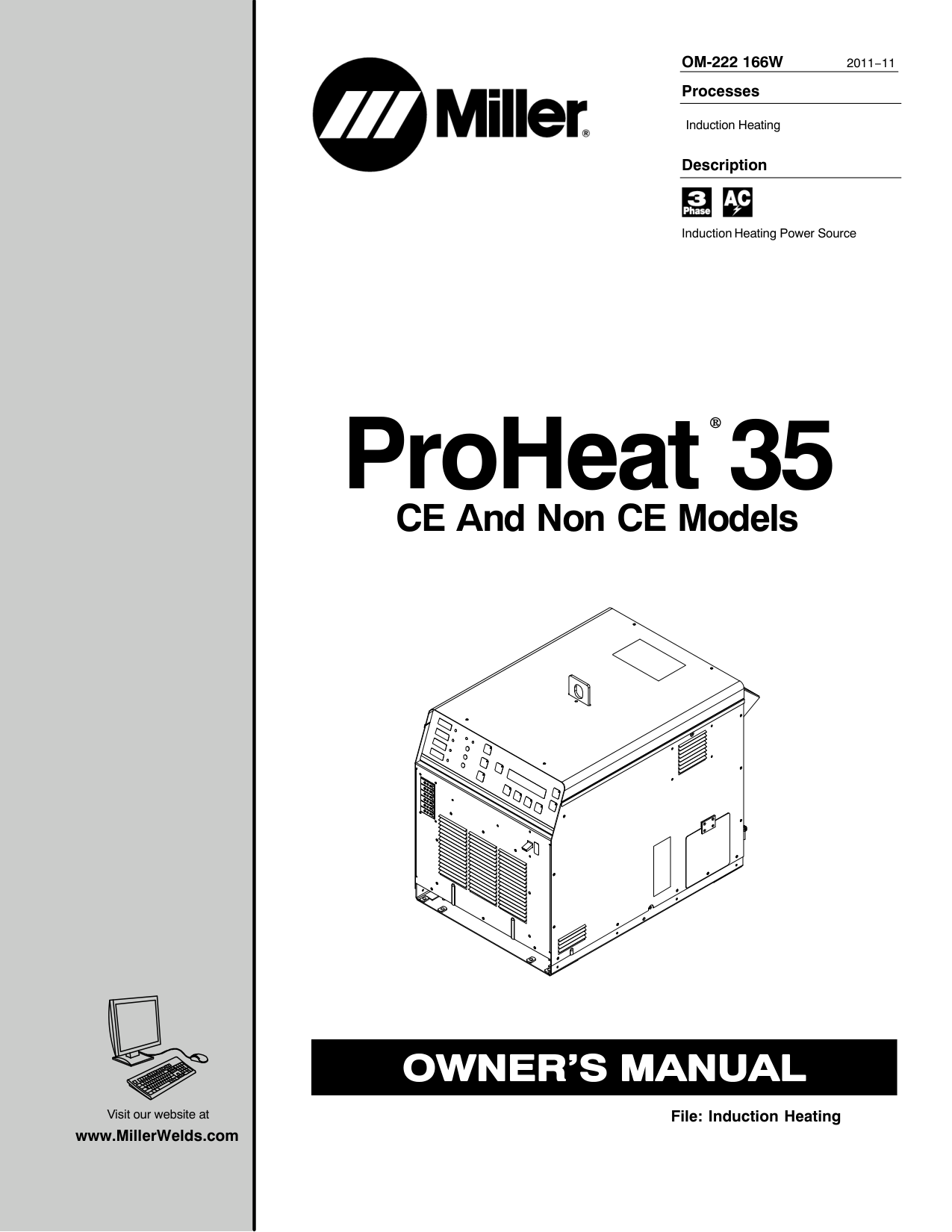 Miller ProHeat 35 Industrial Heater manual