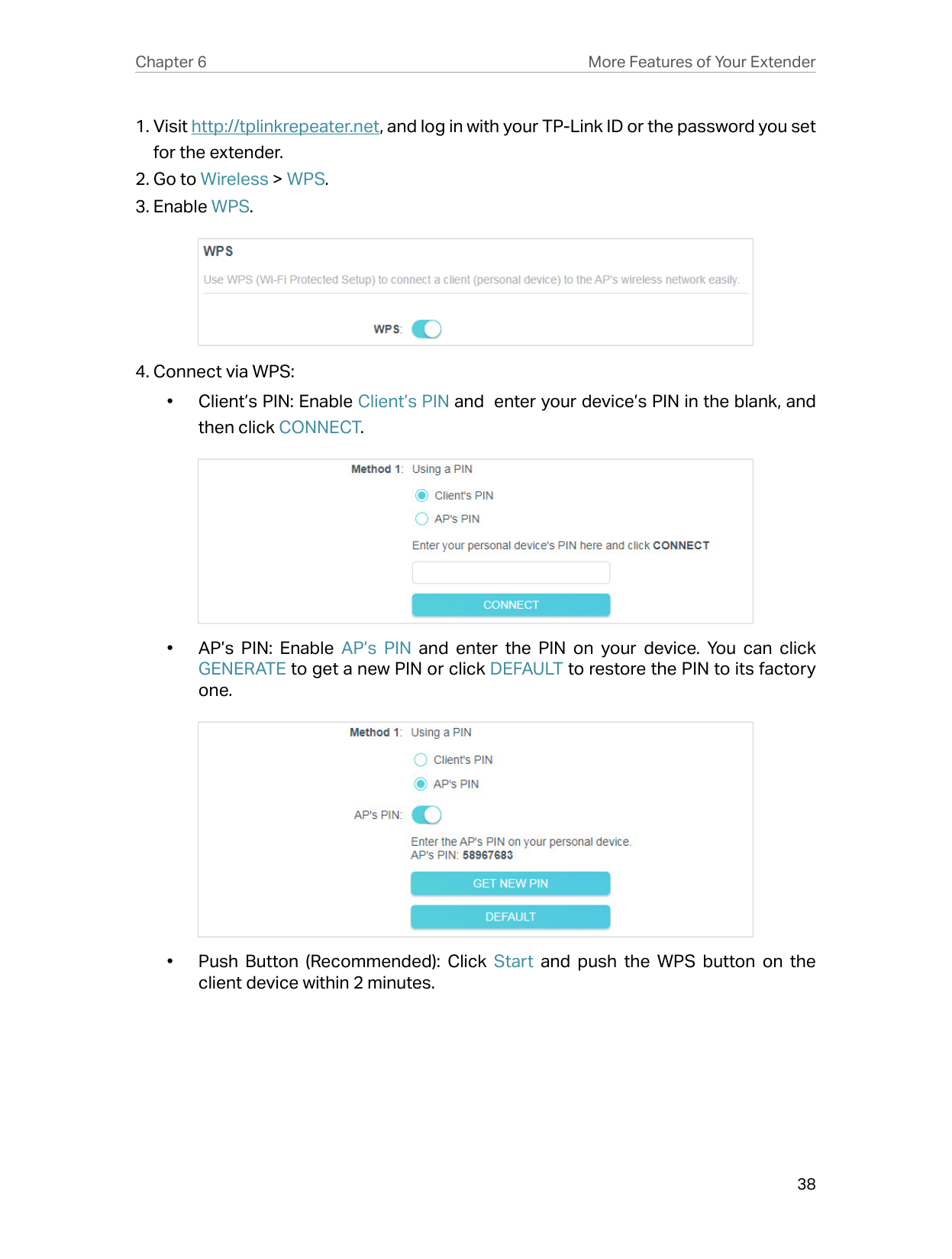 Manual page 41 — TP Link error (Power) LED not on/off steadily