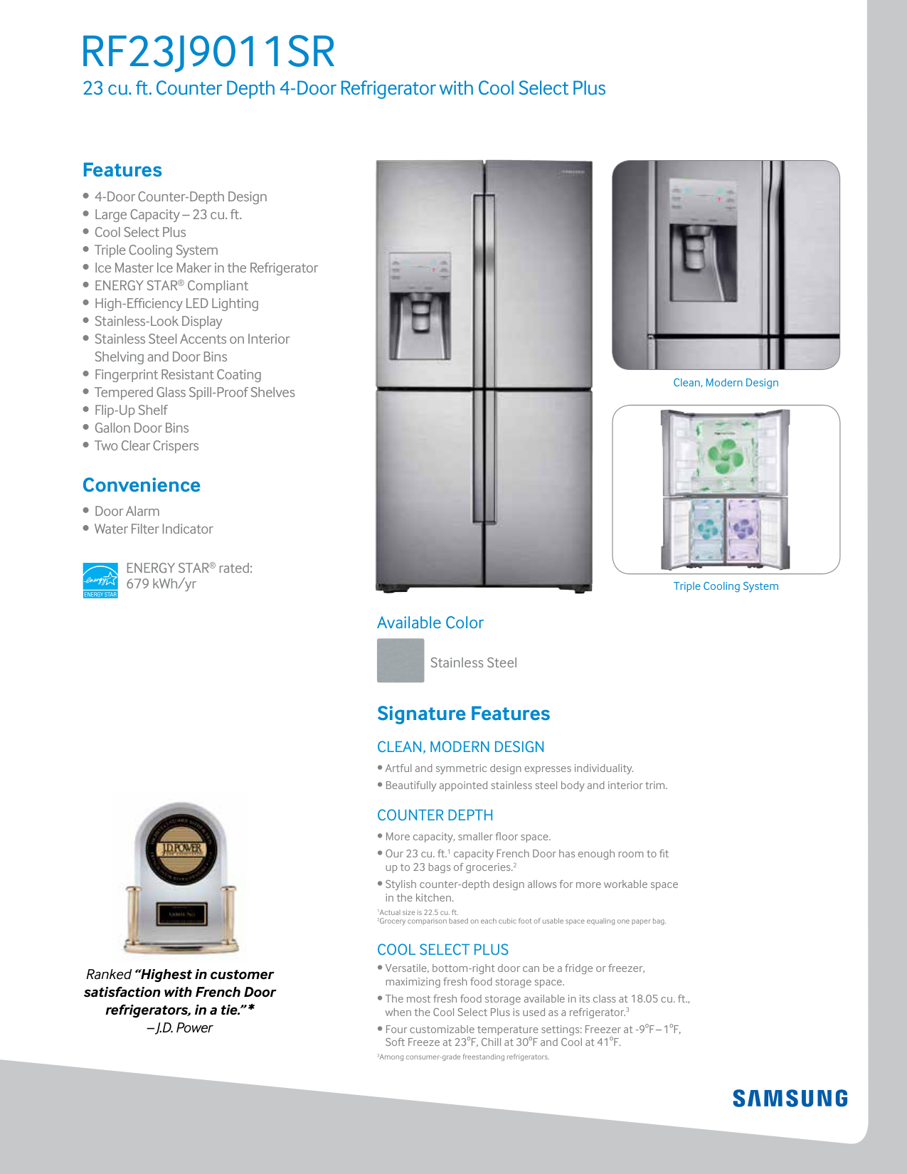 Samsung RF23J9011SR French Door Refrigerator