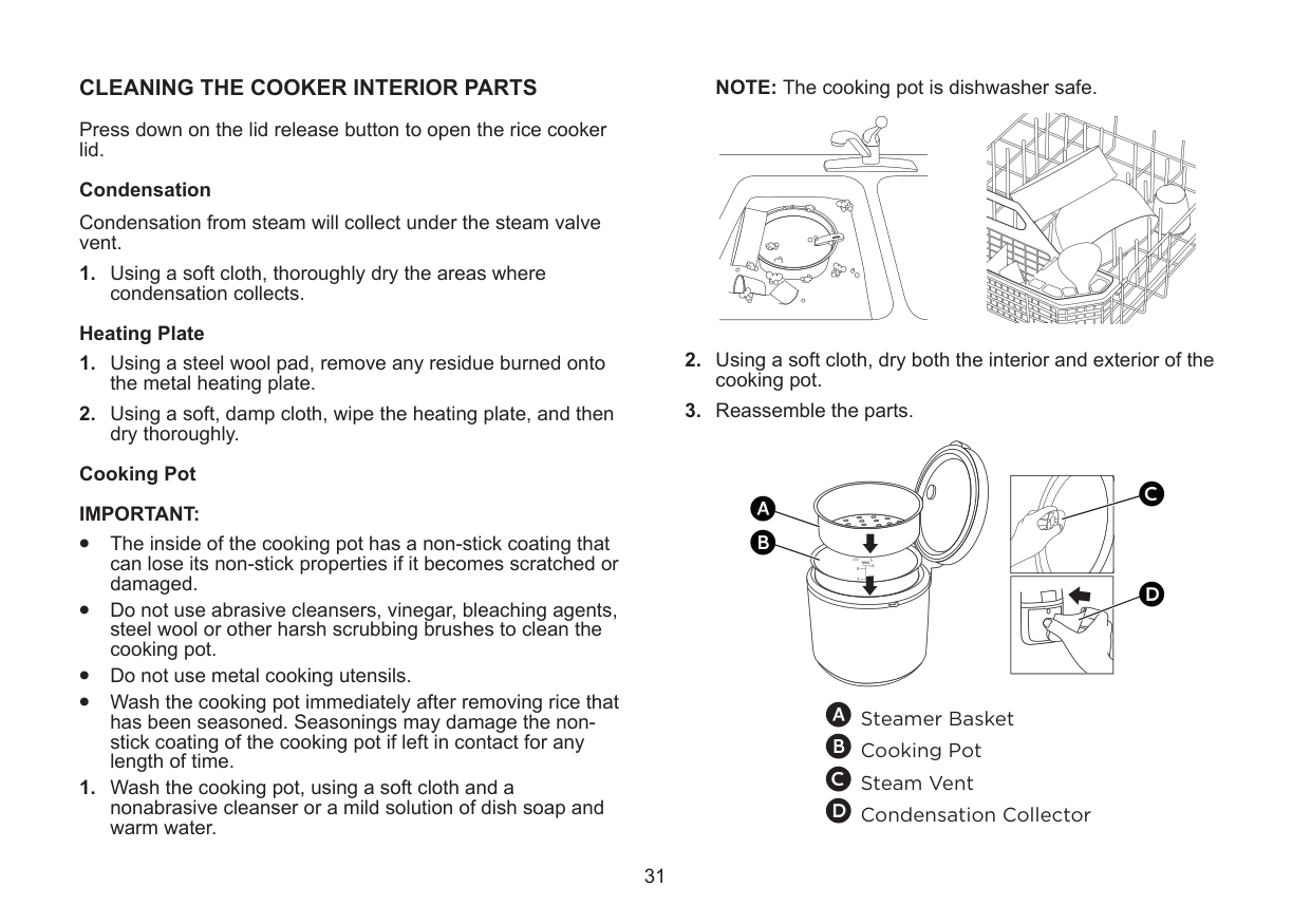 Manual page 31 — Zojirushi error H01