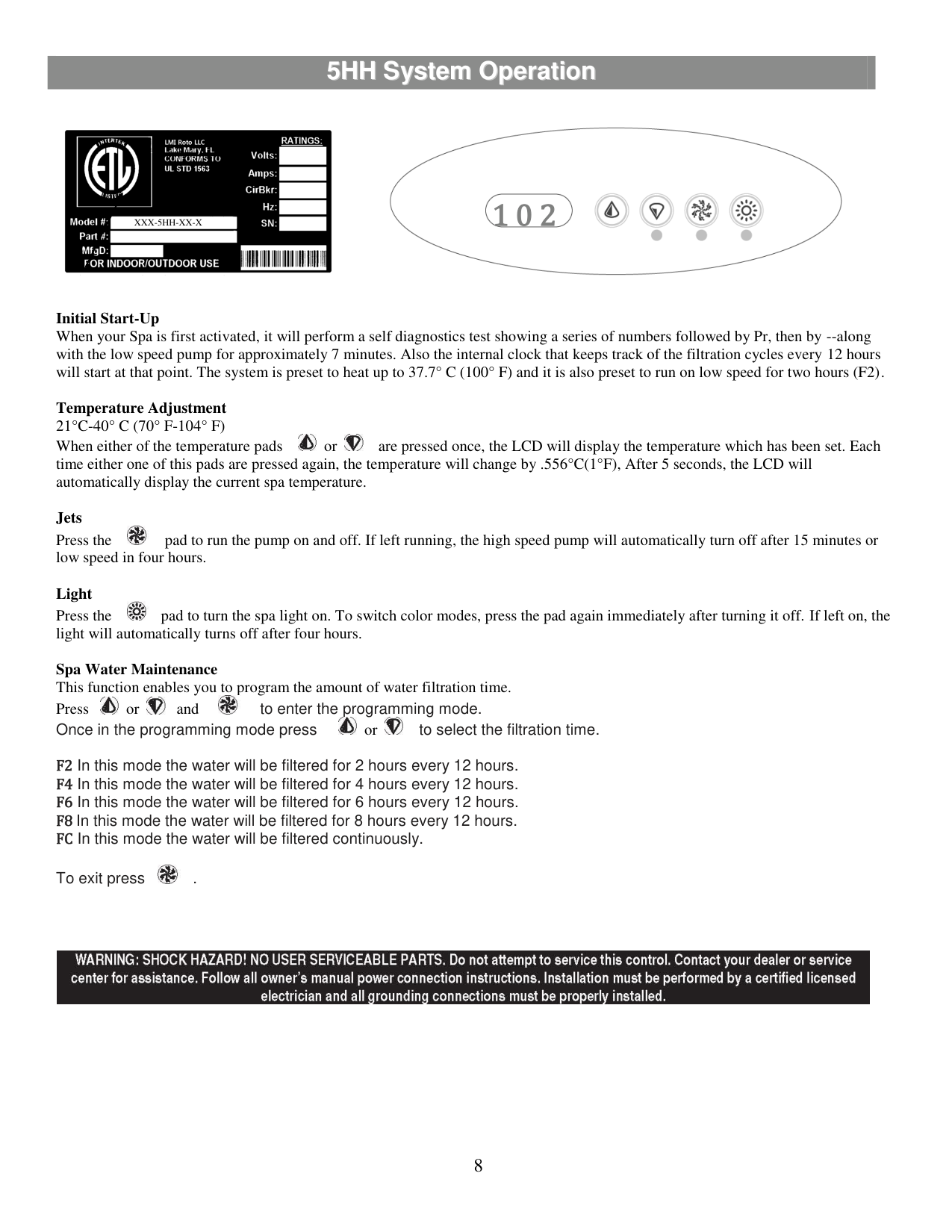 Manual page 8 — Silvercrest error D R|Persistent low flow problems.
