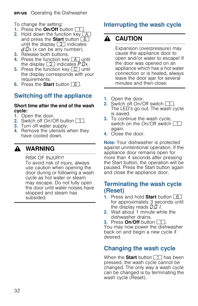 Manual page 32 — Bosch error E24