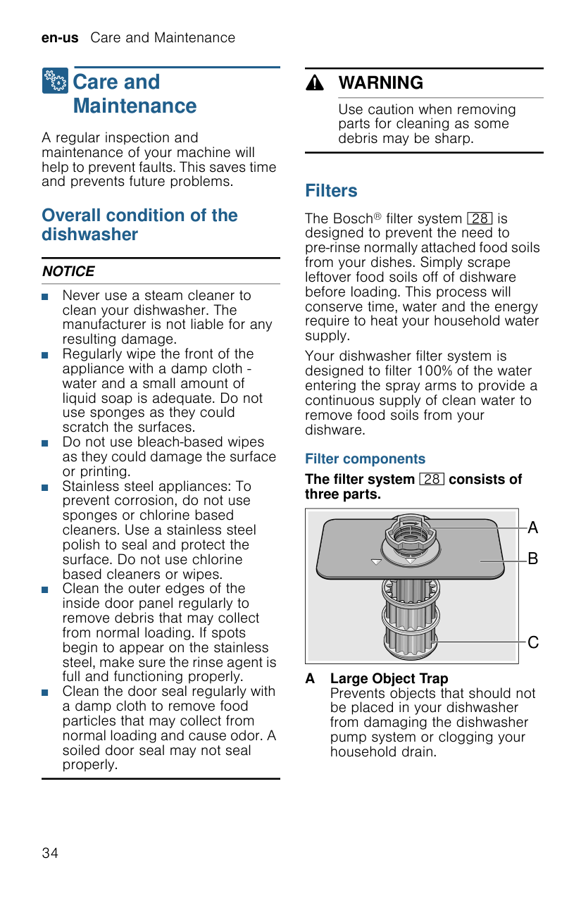 Manual page 34 — Bosch error E15