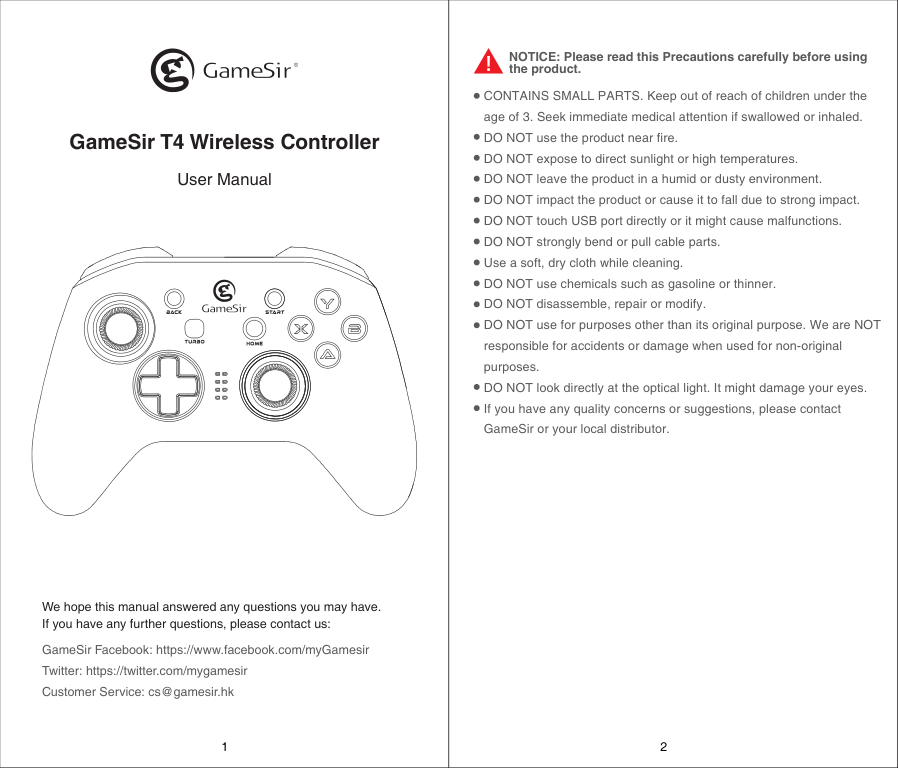 Gamesir T4c Multi Platform Wireless Game Controller