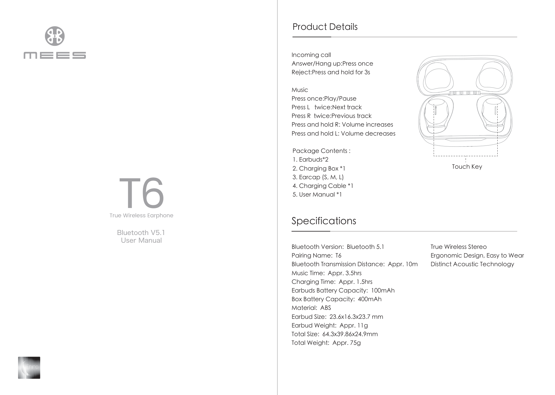 TOZO T6 Earbuds