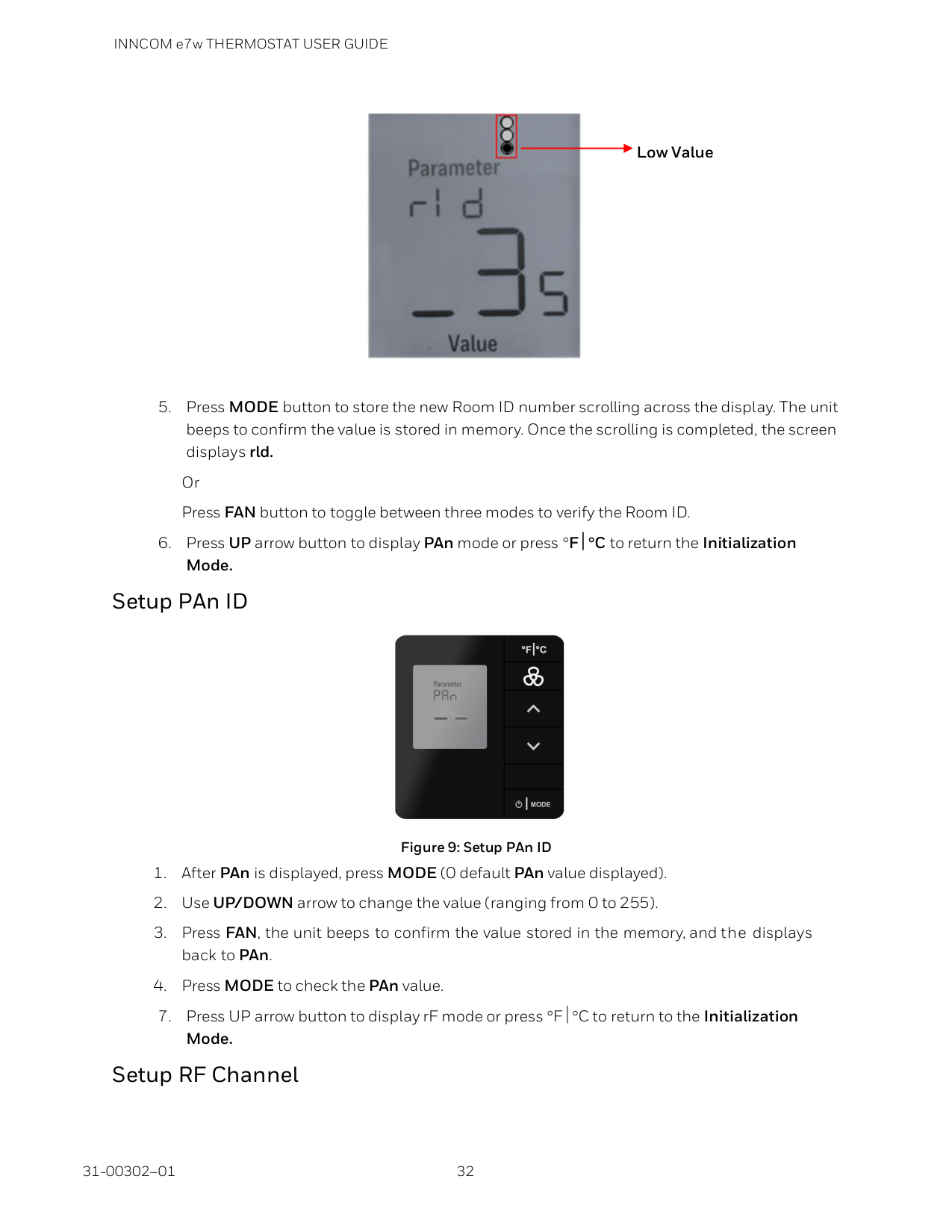 Manual page 32 — Honeywell error rId